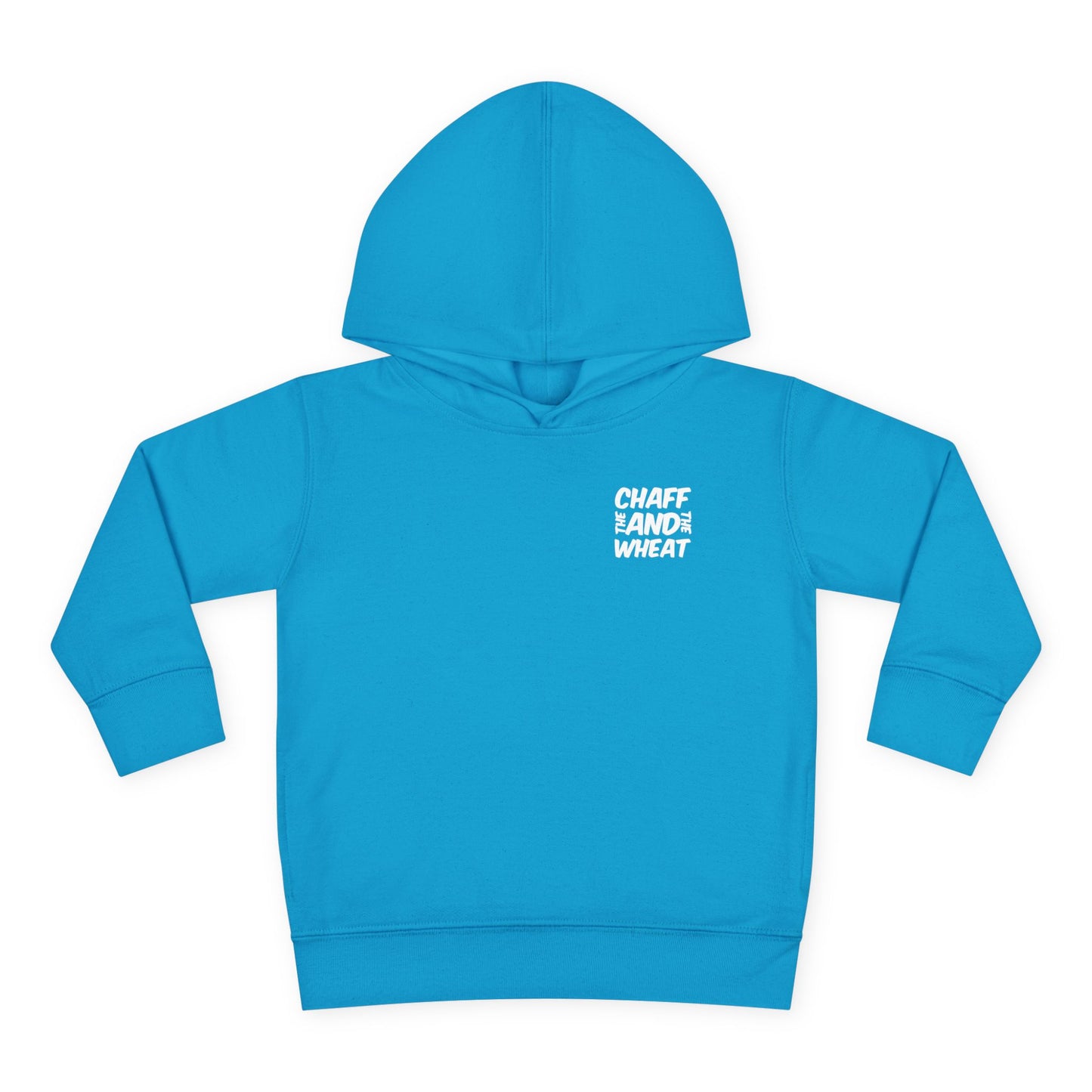 'I declare to you the gospel' - Back Text, Light Lettered Edition - (15 Color Options) - Toddler Pullover Fleece Hoodie