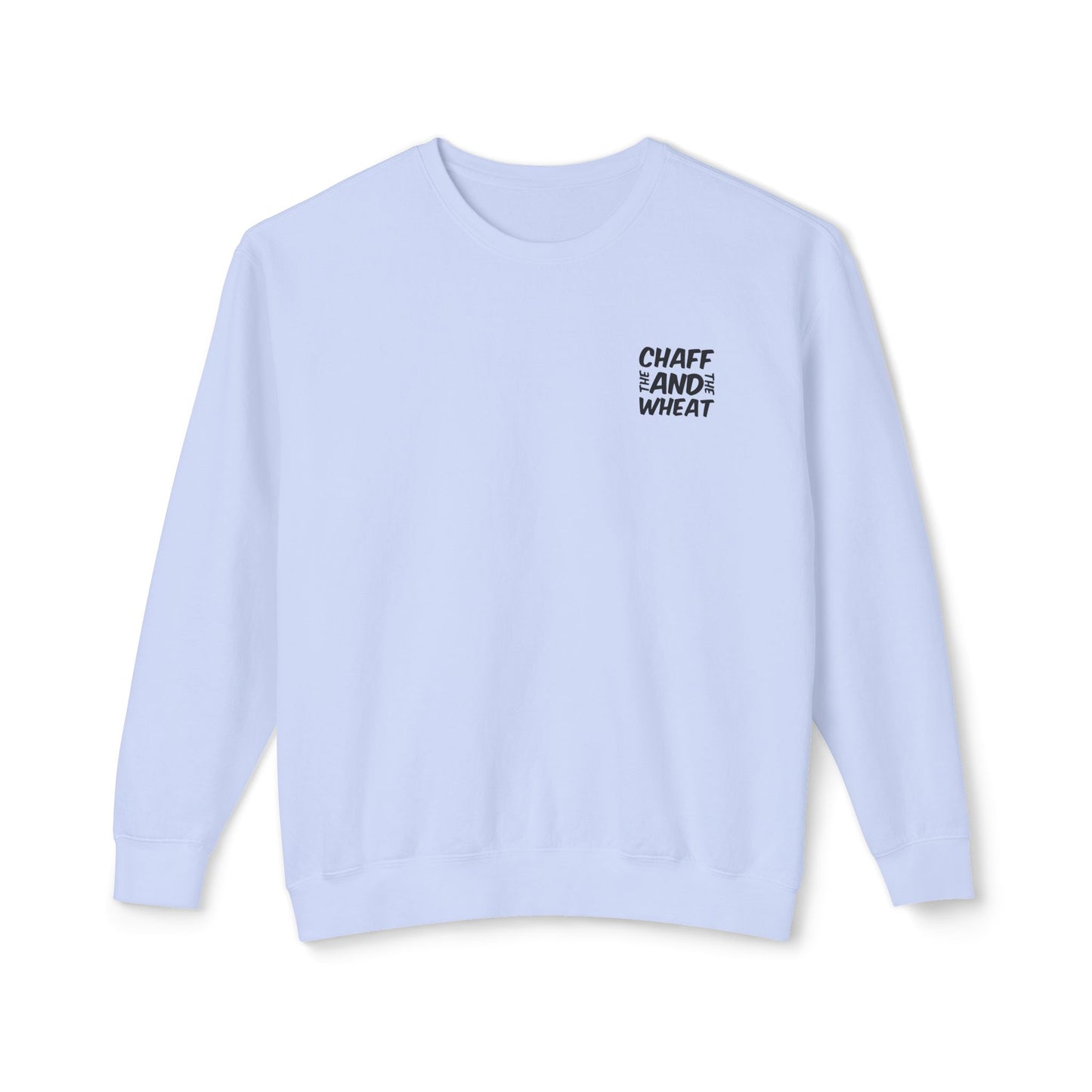 'I declare to you the gospel' - Back Text, Dark Lettered Edition - (7 Color Options) - Adult Unisex Lightweight Crewneck Sweatshirt