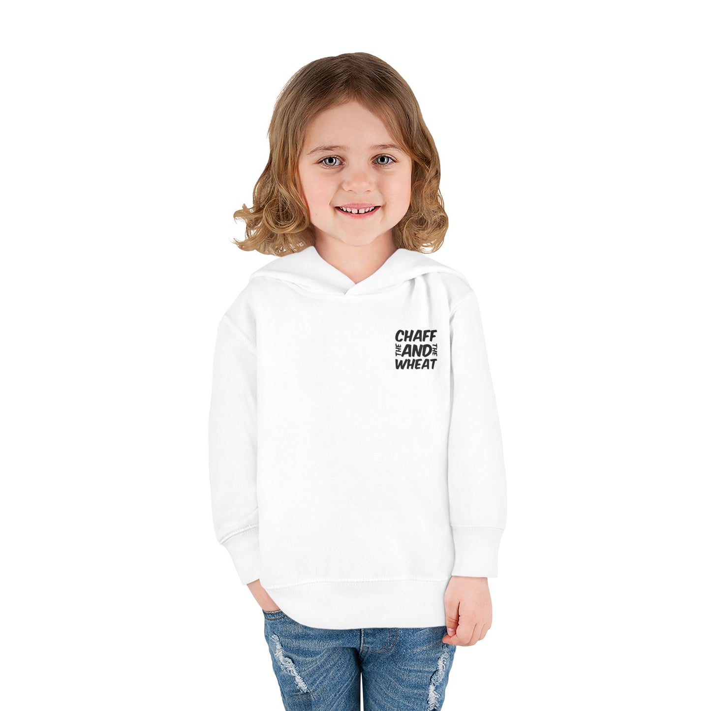 'I declare to you the gospel' - Back Text, Dark Lettered Edition - (7 Color Options) - Toddler Pullover Fleece Hoodie