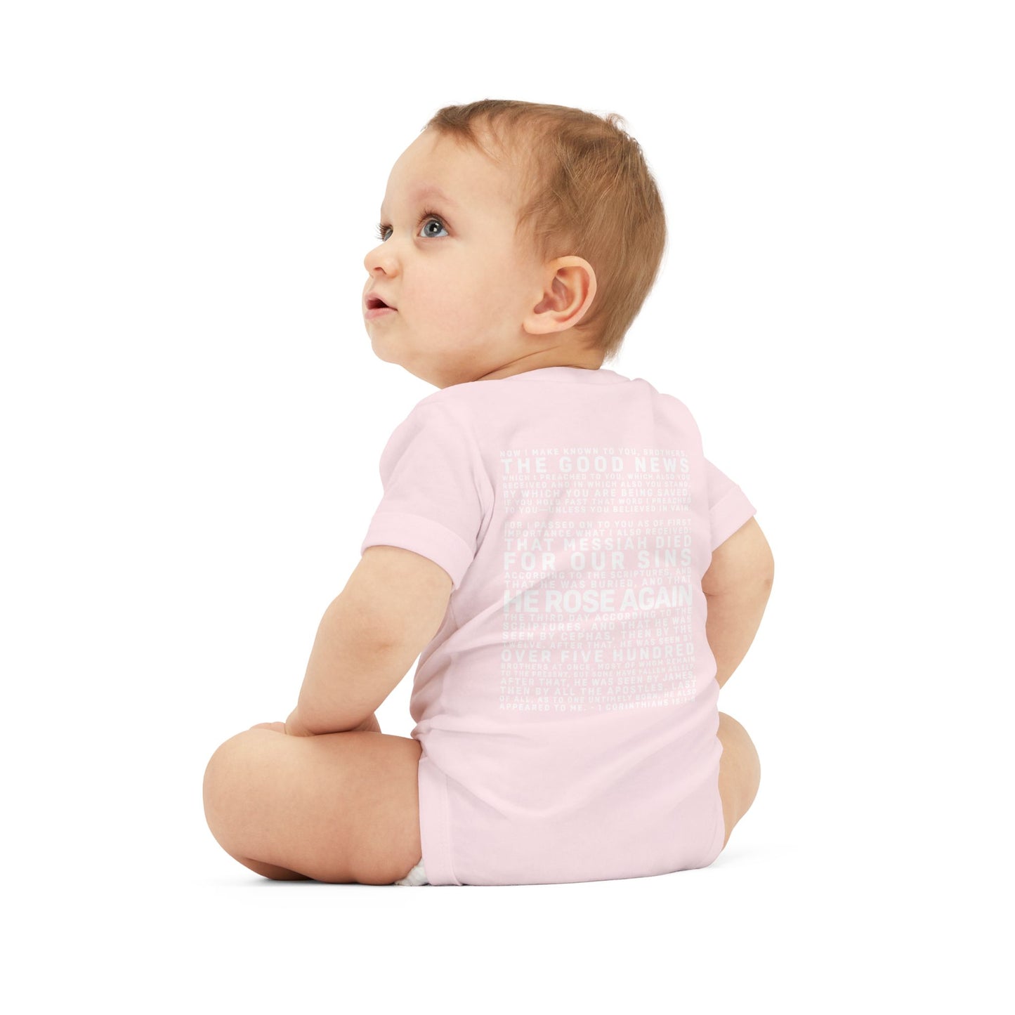 The Gospel - Infant (3M-24M) One Piece - Back Text, Light Lettered Edition - (10 Colors)