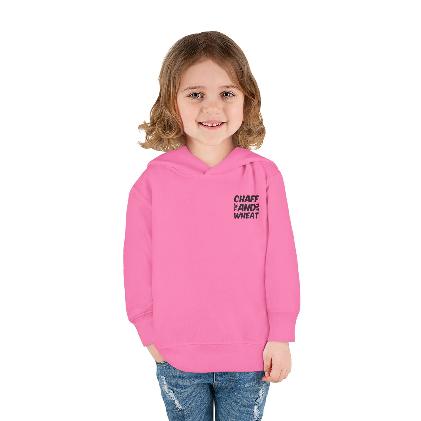 'I declare to you the gospel' - Back Text, Dark Lettered Edition - (7 Color Options) - Toddler Pullover Fleece Hoodie