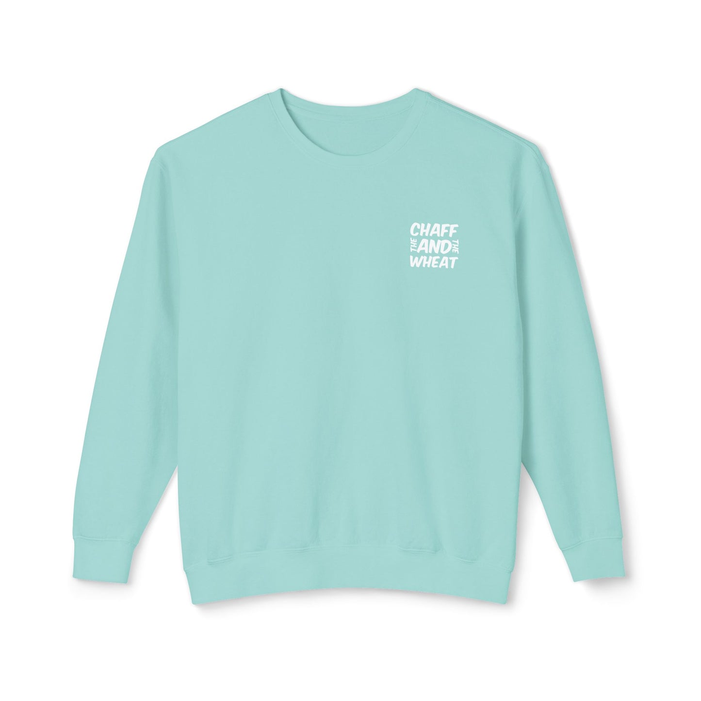 'I declare to you the gospel' - Back Text, Light Lettered Edition - (10 Color Options) - Adult Unisex Lightweight Crewneck Sweatshirt