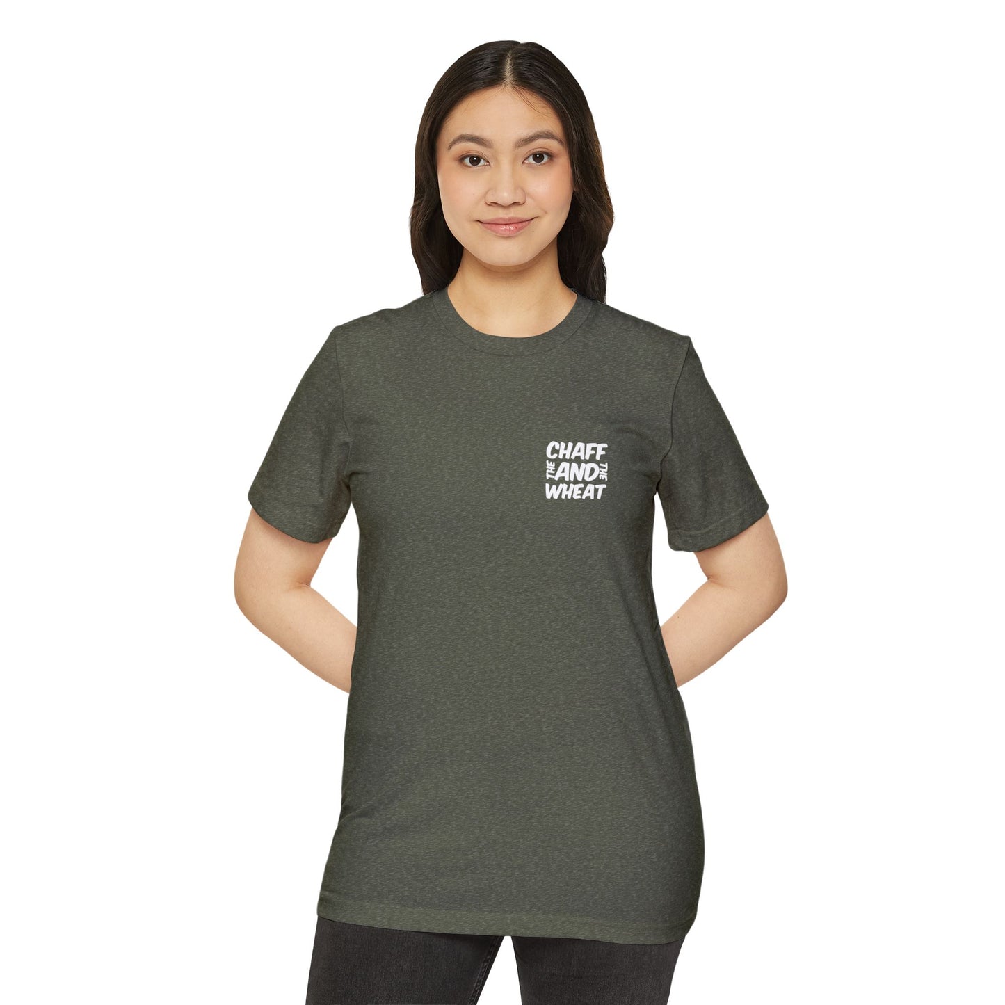'I declare to you the gospel' - Back Text, Light-Lettered Edition - (5 Color Options) - Adult Unisex Recycled Organic T-Shirt
