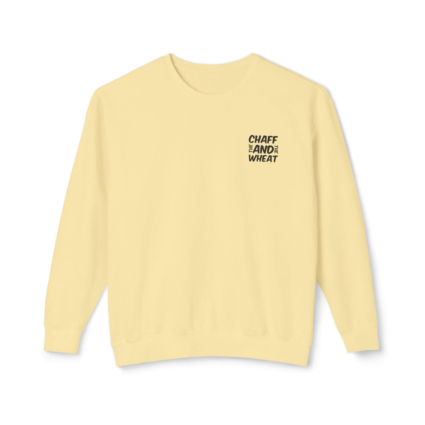 'I declare to you the gospel' - Back Text, Dark Lettered Edition - (7 Color Options) - Adult Unisex Lightweight Crewneck Sweatshirt