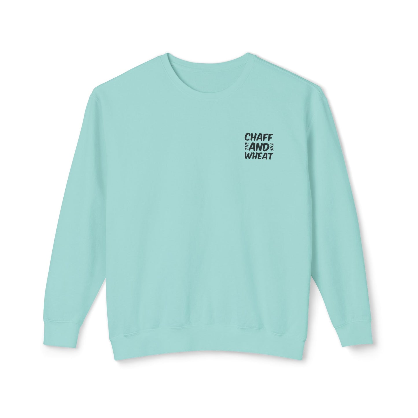 'I declare to you the gospel' - Back Text, Dark Lettered Edition - (7 Color Options) - Adult Unisex Lightweight Crewneck Sweatshirt