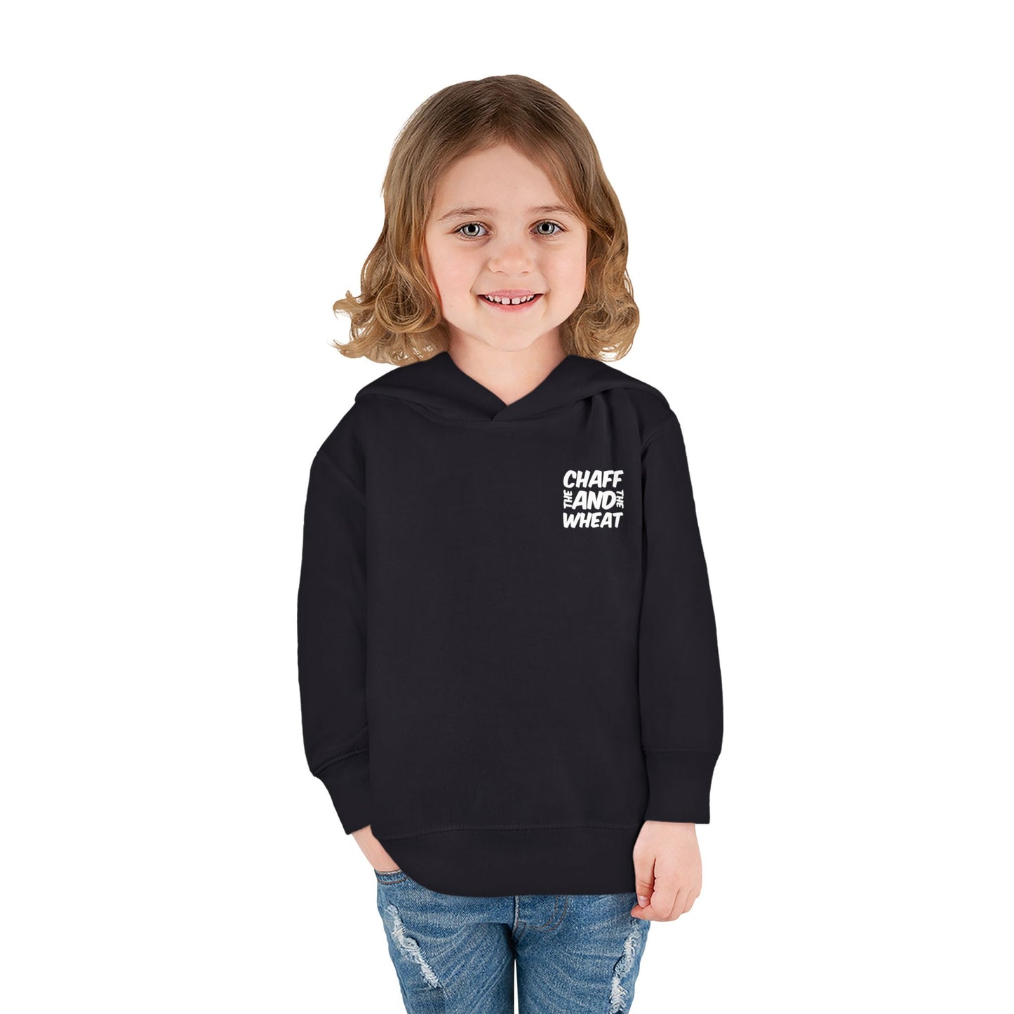 'I declare to you the gospel' - Back Text, Light Lettered Edition - (15 Color Options) - Toddler Pullover Fleece Hoodie