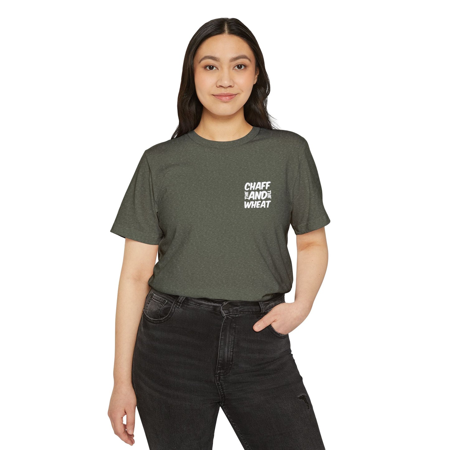'I declare to you the gospel' - Back Text, Light-Lettered Edition - (5 Color Options) - Adult Unisex Recycled Organic T-Shirt