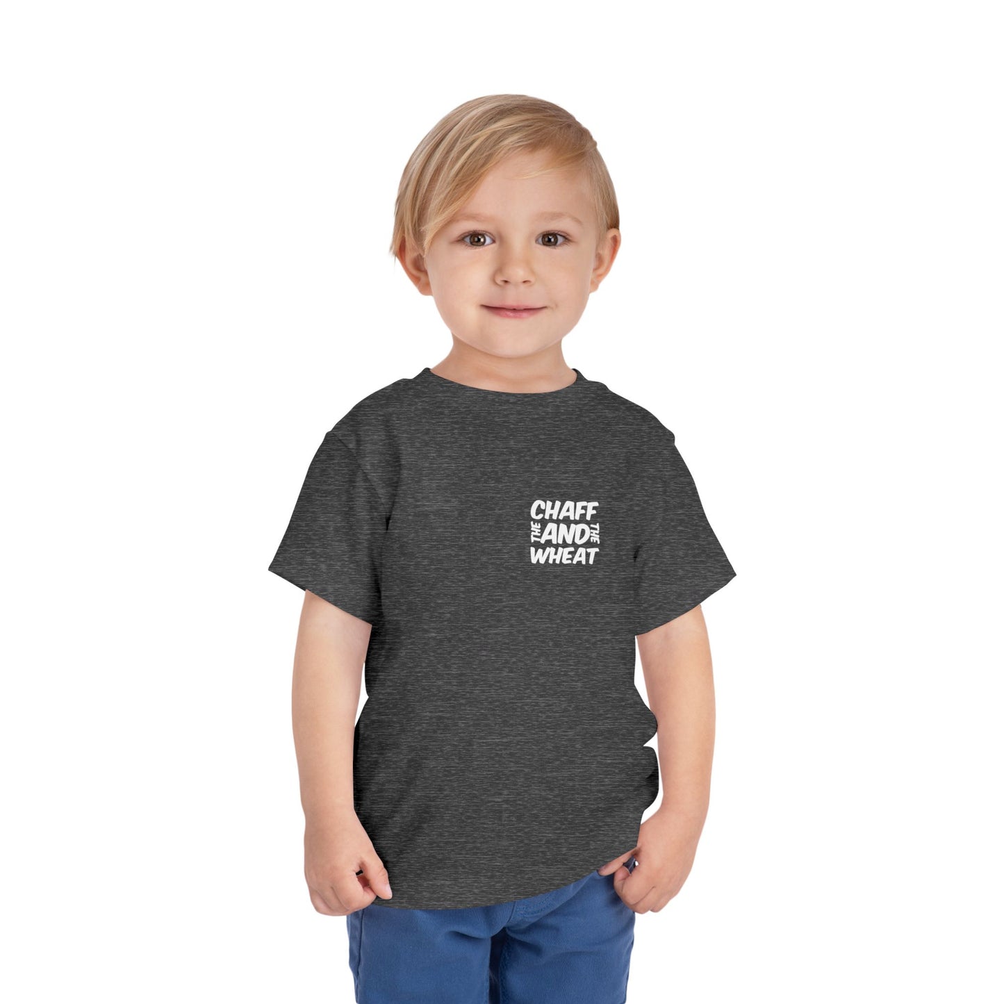 'I declare to you the gospel' - Back Text, Light-Lettered Edition - (9 Color Options) - Toddler Short Sleeve Tee