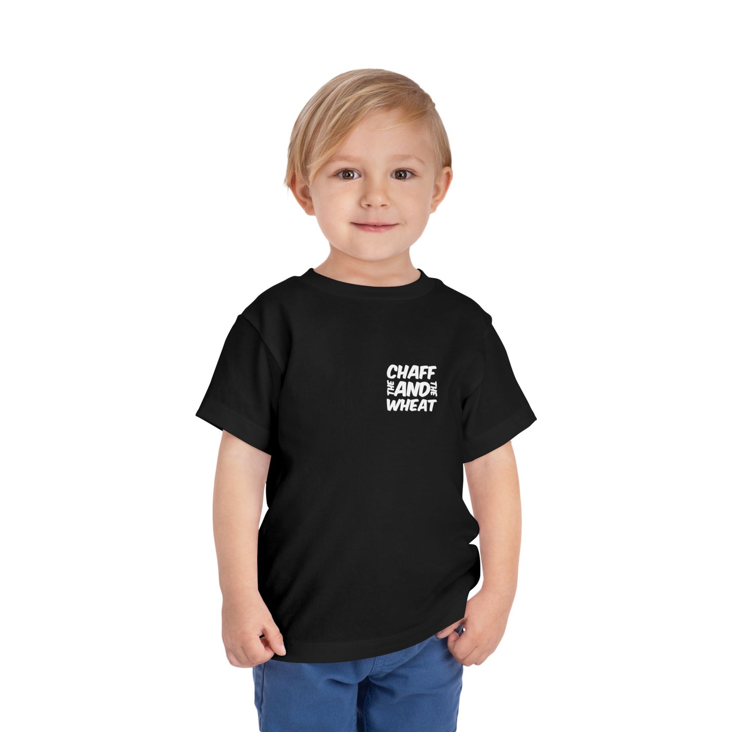 'I declare to you the gospel' - Back Text, Light-Lettered Edition - (9 Color Options) - Toddler Short Sleeve Tee