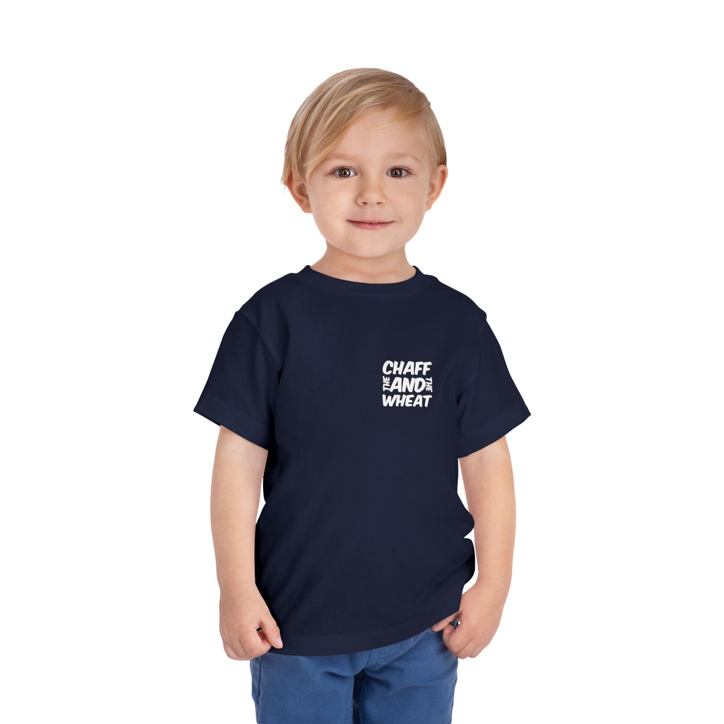 'I declare to you the gospel' - Back Text, Light-Lettered Edition - (9 Color Options) - Toddler Short Sleeve Tee