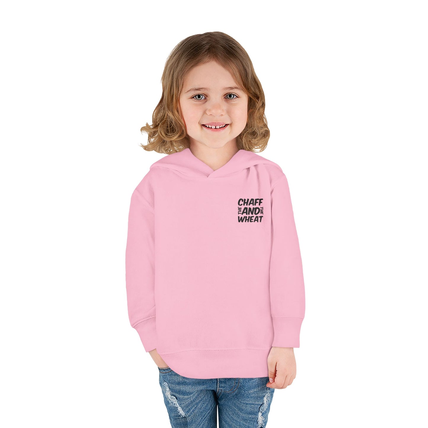 'I declare to you the gospel' - Back Text, Dark Lettered Edition - (7 Color Options) - Toddler Pullover Fleece Hoodie