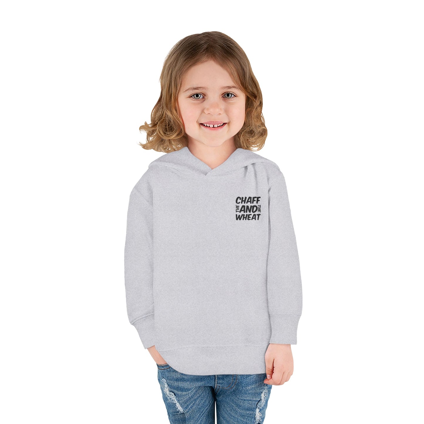 'I declare to you the gospel' - Back Text, Dark Lettered Edition - (7 Color Options) - Toddler Pullover Fleece Hoodie