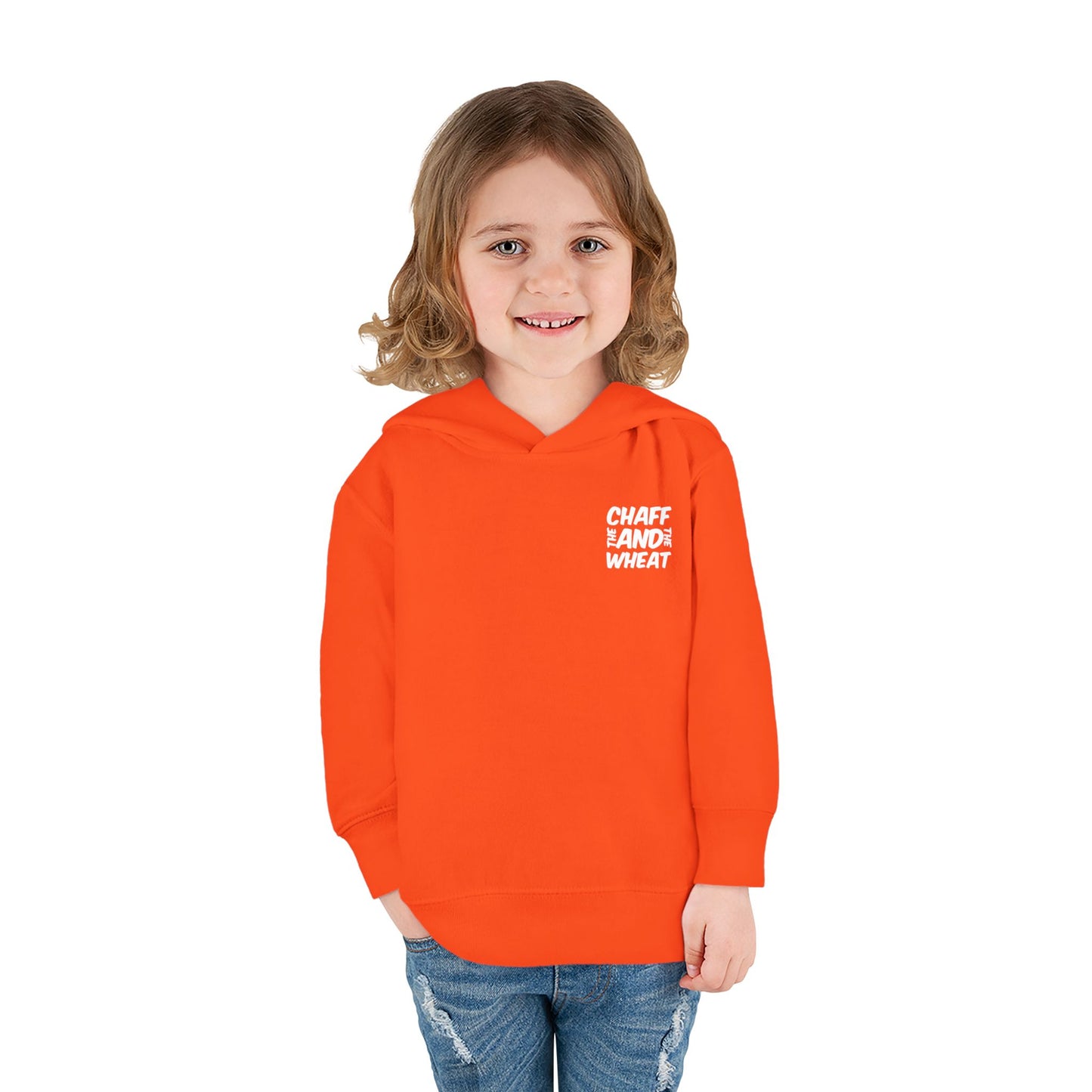 'I declare to you the gospel' - Back Text, Light Lettered Edition - (15 Color Options) - Toddler Pullover Fleece Hoodie
