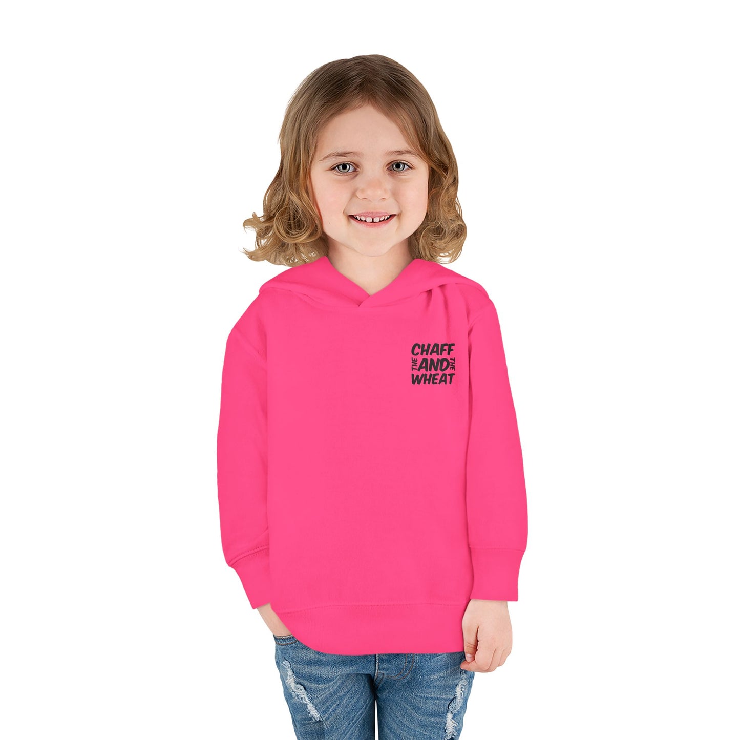 'I declare to you the gospel' - Back Text, Dark Lettered Edition - (7 Color Options) - Toddler Pullover Fleece Hoodie