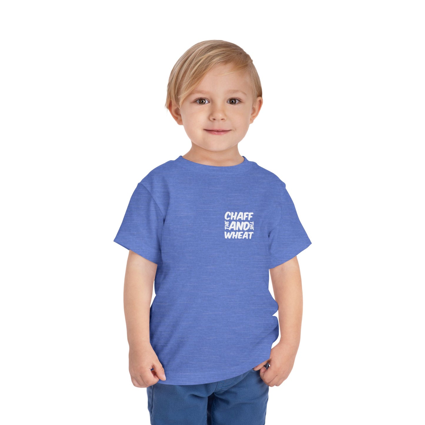 'I declare to you the gospel' - Back Text, Light-Lettered Edition - (9 Color Options) - Toddler Short Sleeve Tee