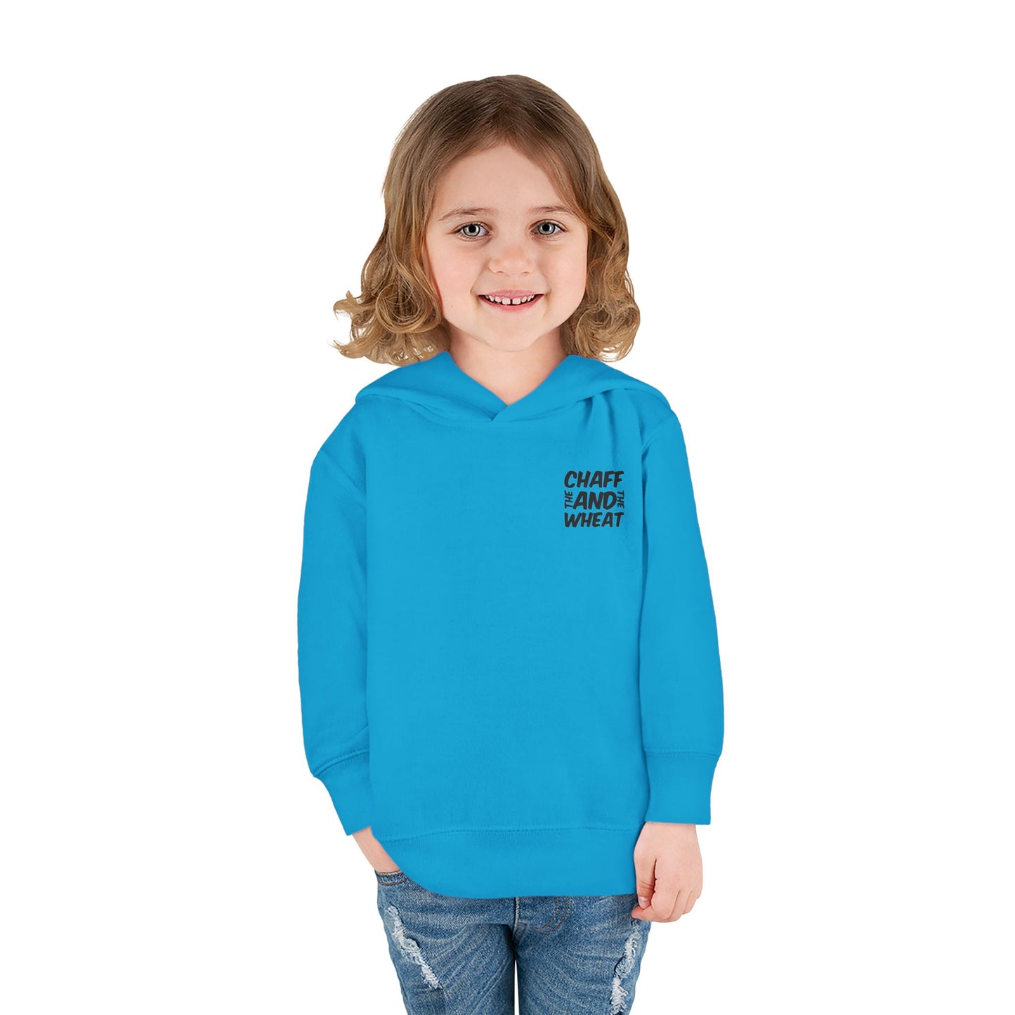 'I declare to you the gospel' - Back Text, Dark Lettered Edition - (7 Color Options) - Toddler Pullover Fleece Hoodie