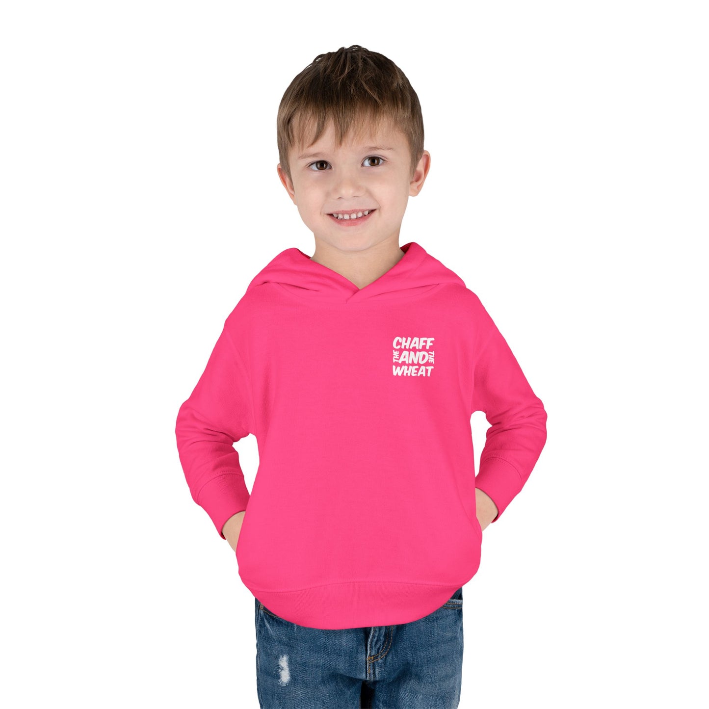 'I declare to you the gospel' - Back Text, Light Lettered Edition - (15 Color Options) - Toddler Pullover Fleece Hoodie