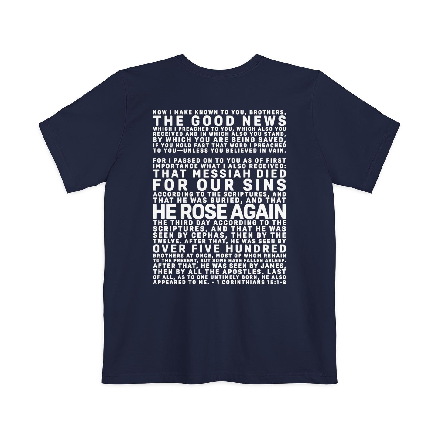 The Gospel - Adult Unisex Pocket Tee - Back Text, Light-Lettered Edition - (5 Colors)