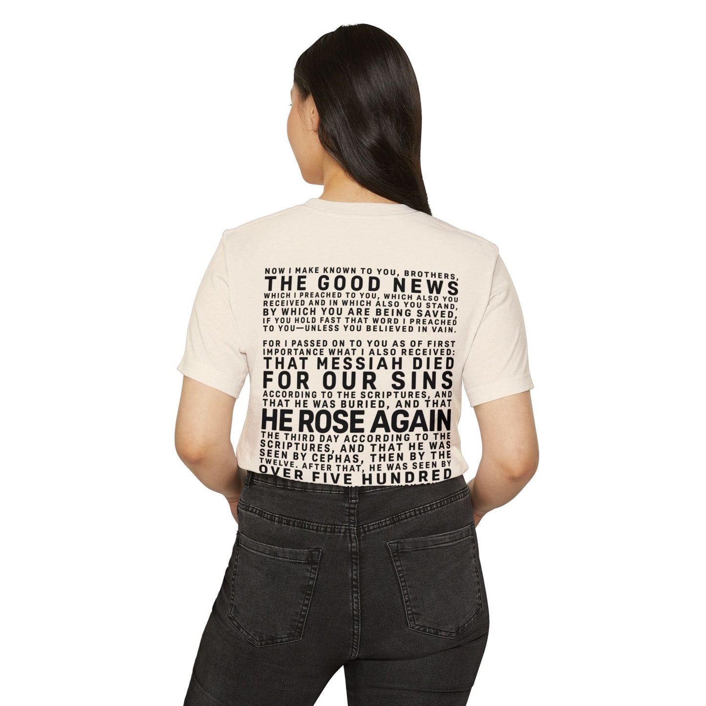 The Gospel - Adult Unisex Premium Organic Tee - Back Text, Dark-Lettered Edition - (7 Colors)