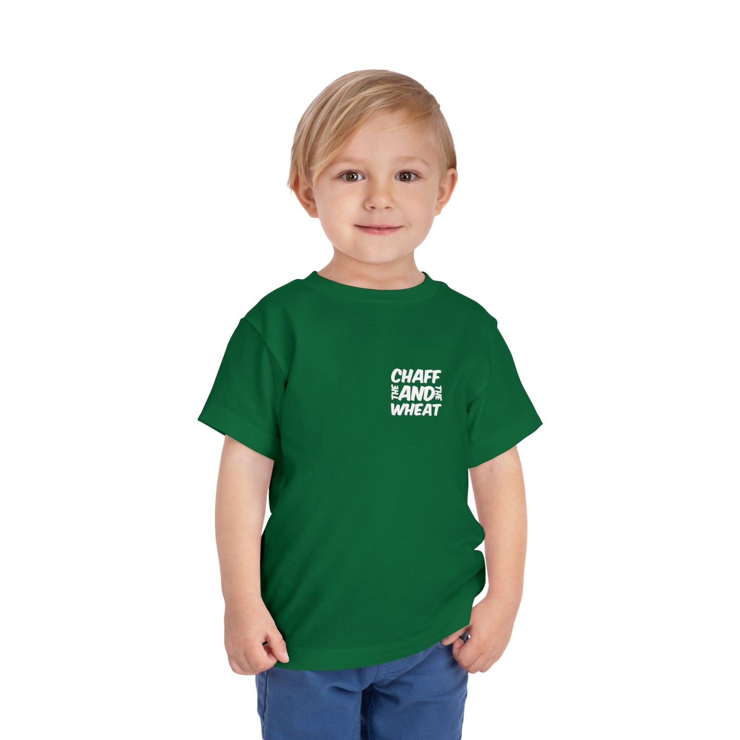 'I declare to you the gospel' - Back Text, Light-Lettered Edition - (9 Color Options) - Toddler Short Sleeve Tee