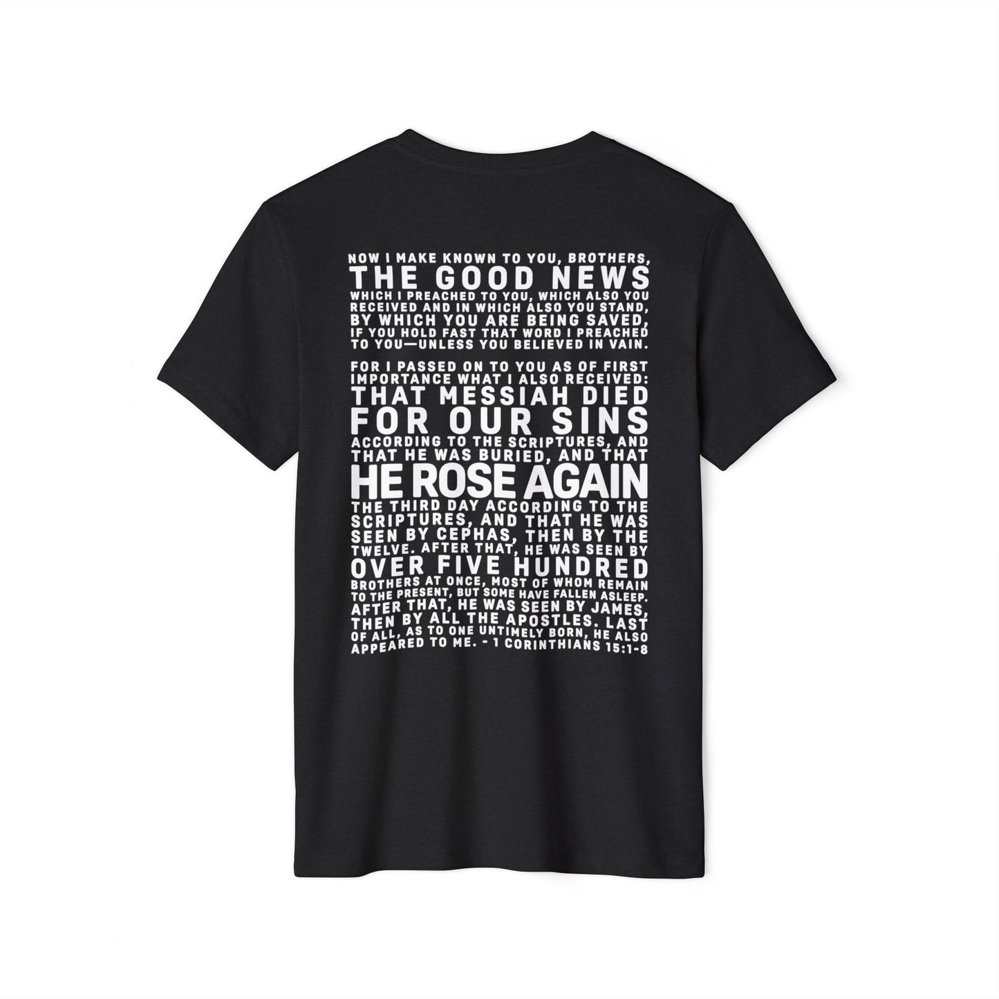 The Gospel - Adult Unisex Premium Organic Tee - Back Text, Light-Lettered Edition - (7 Colors)