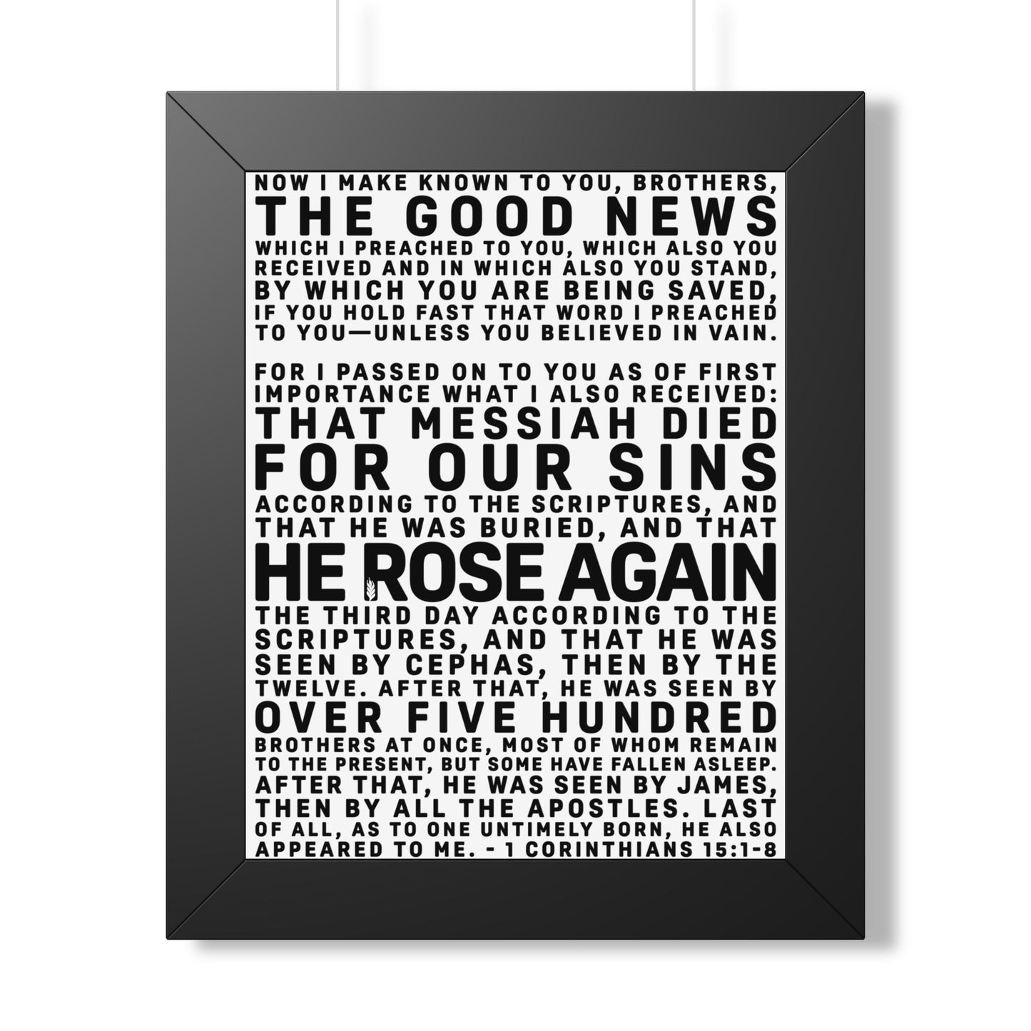 The Gospel - Framed Poster - (4 Sizes // 3 Frame Colors)