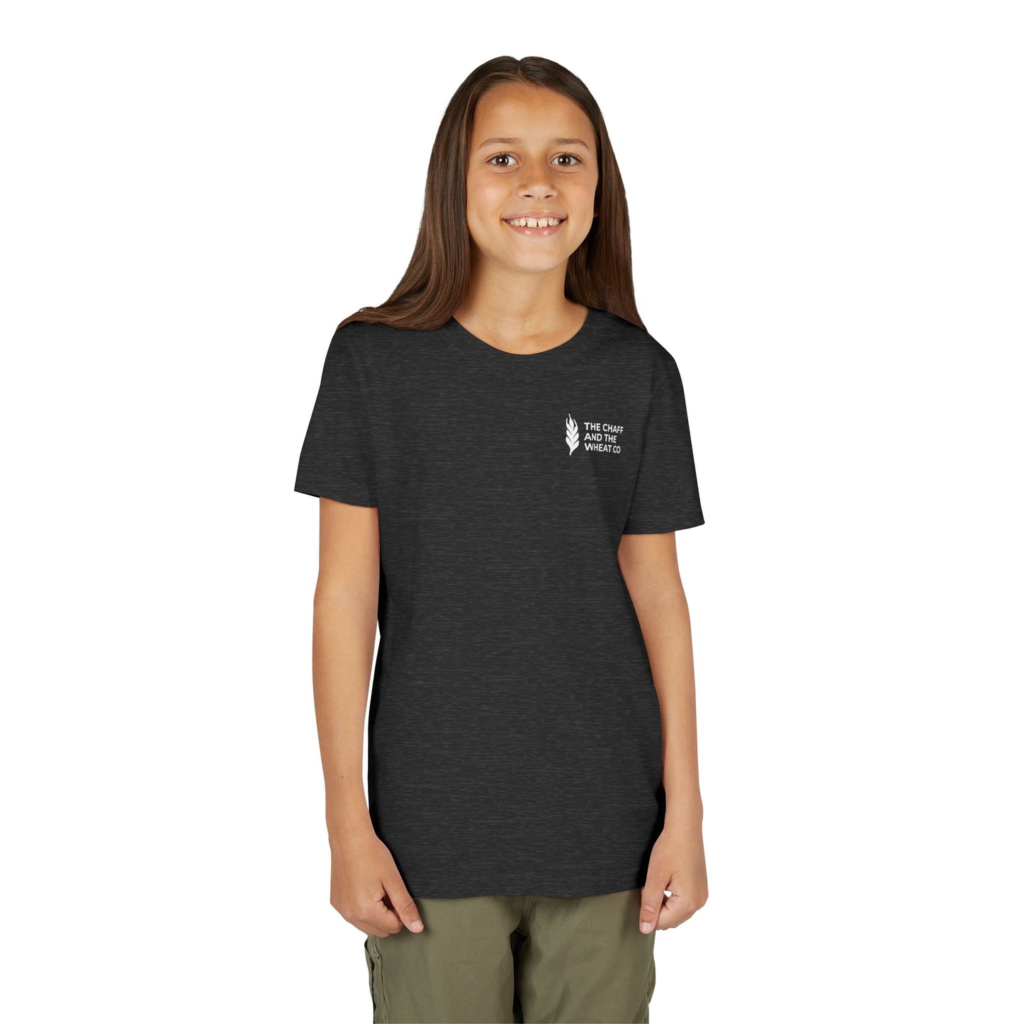 The Gospel - Youth Short Sleeve Tee - Back Text, Light-Lettered Edition - (22 Colors)