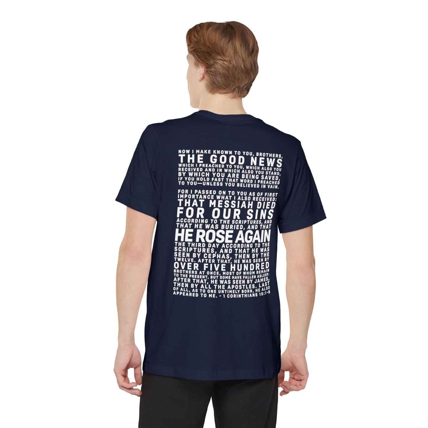 The Gospel - Adult Unisex Pocket Tee - Back Text, Light-Lettered Edition - (5 Colors)