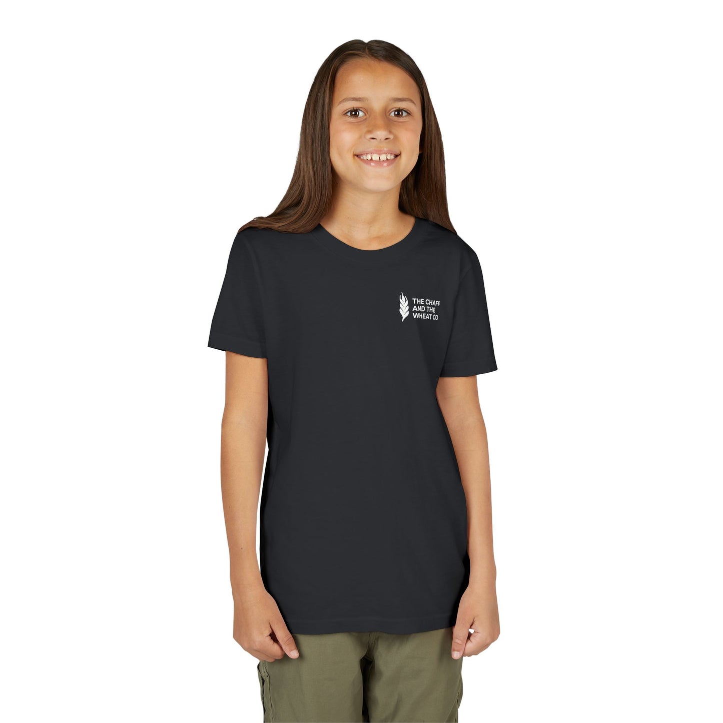 The Gospel - Youth Short Sleeve Tee - Back Text, Light-Lettered Edition - (22 Colors)