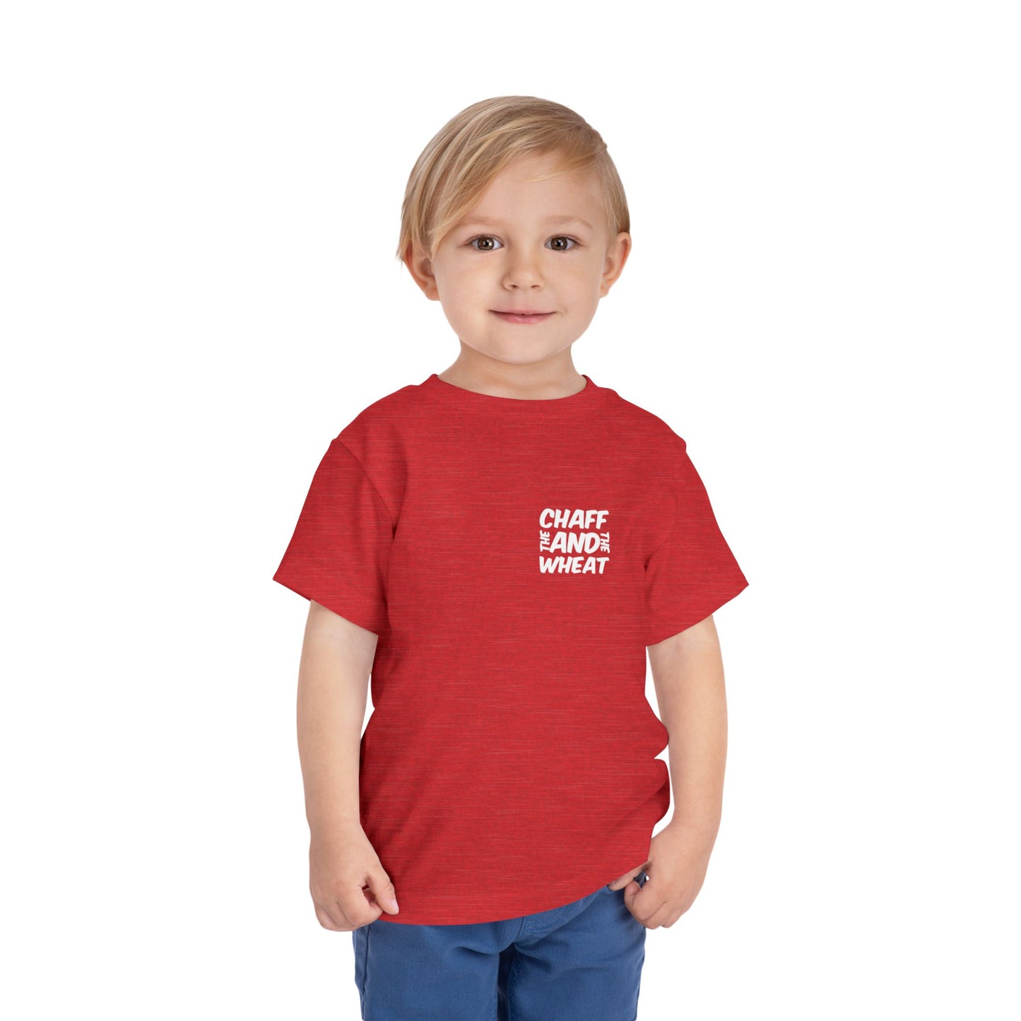 'I declare to you the gospel' - Back Text, Light-Lettered Edition - (9 Color Options) - Toddler Short Sleeve Tee