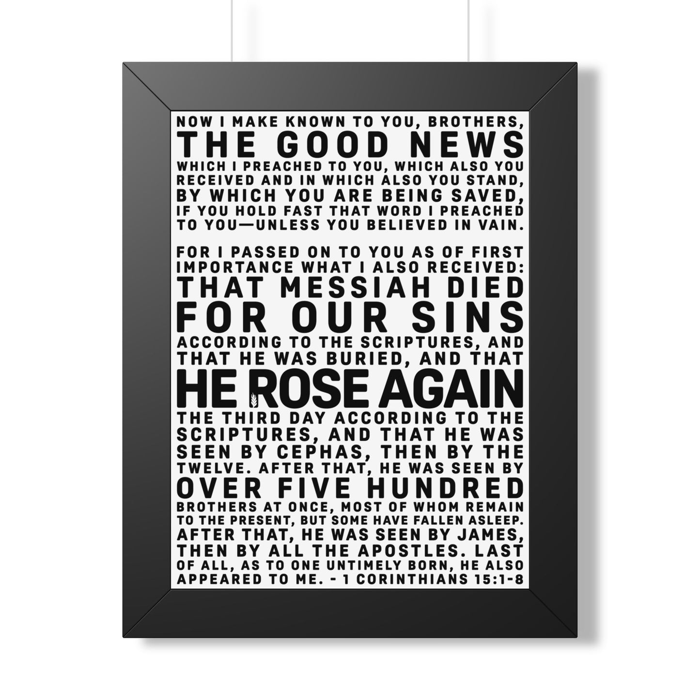 The Gospel - Framed Poster - (4 Sizes // 3 Frame Colors)