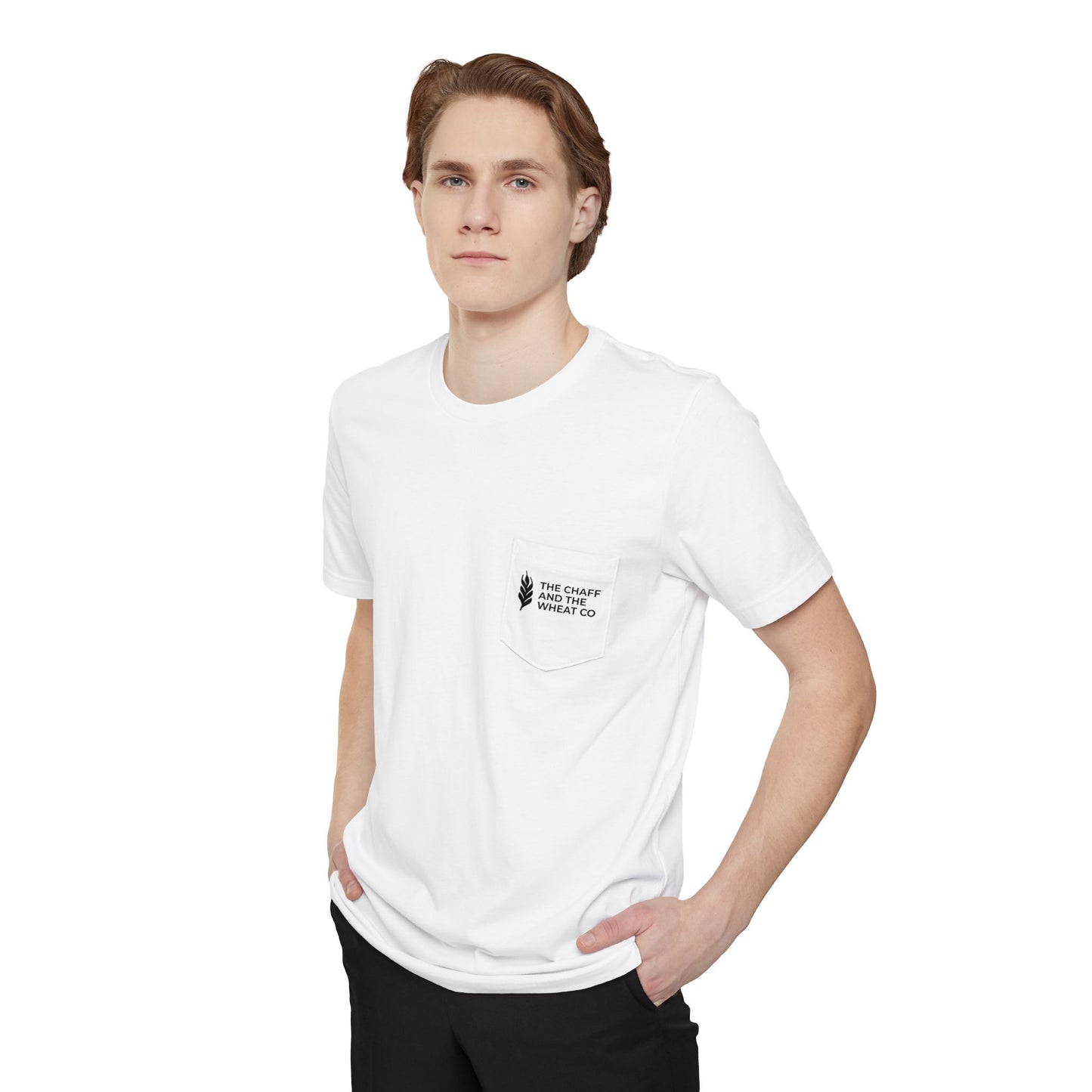 The Gospel - Adult Unisex Pocket Tee - Back Text, Dark-Lettered Edition - (4 Colors)