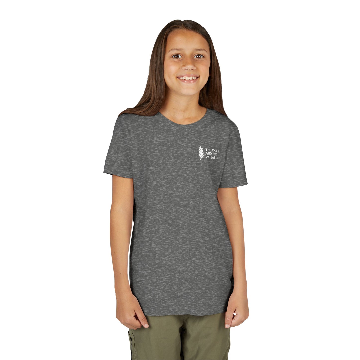 The Gospel - Youth Short Sleeve Tee - Back Text, Light-Lettered Edition - (22 Colors)