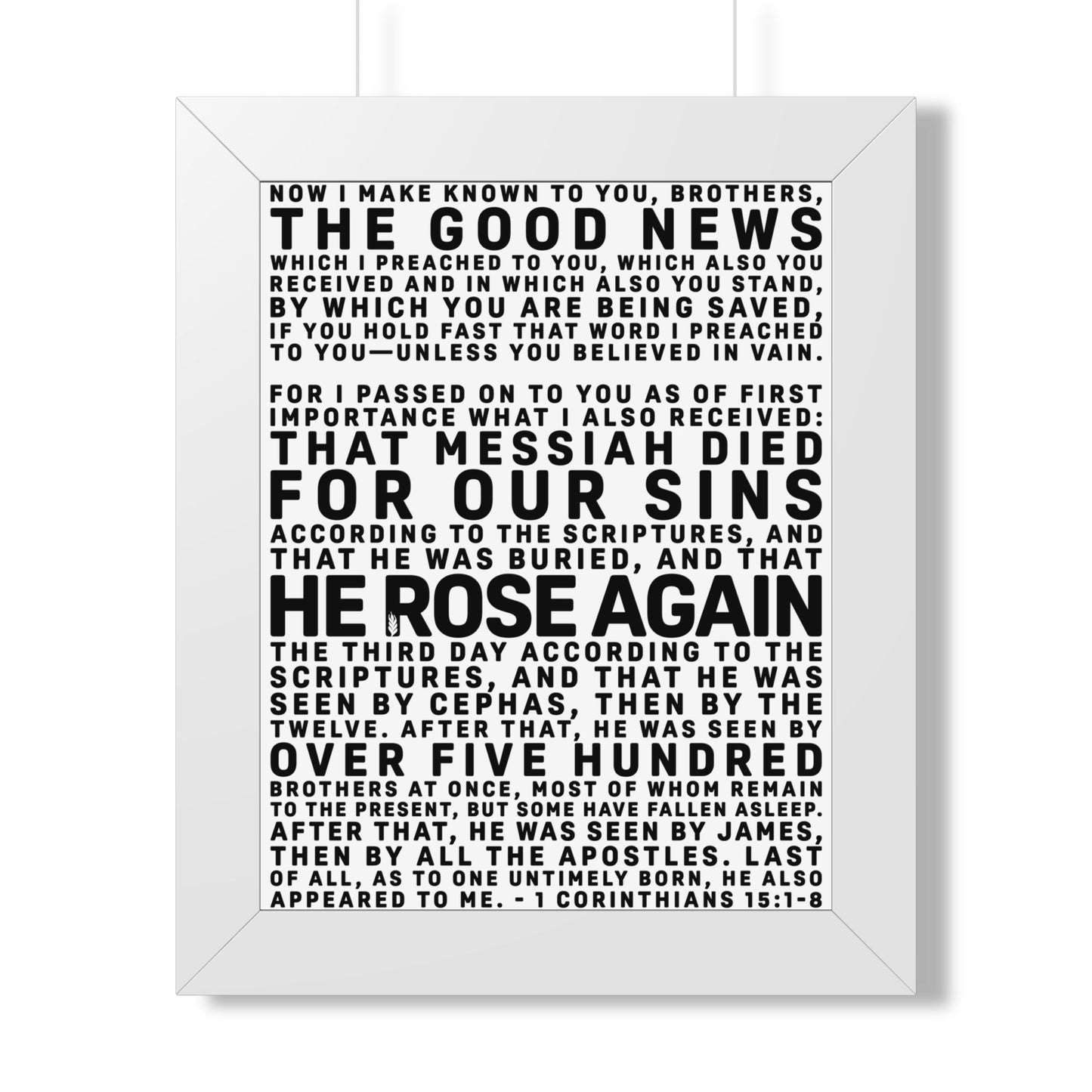 The Gospel - Framed Poster - (4 Sizes // 3 Frame Colors)