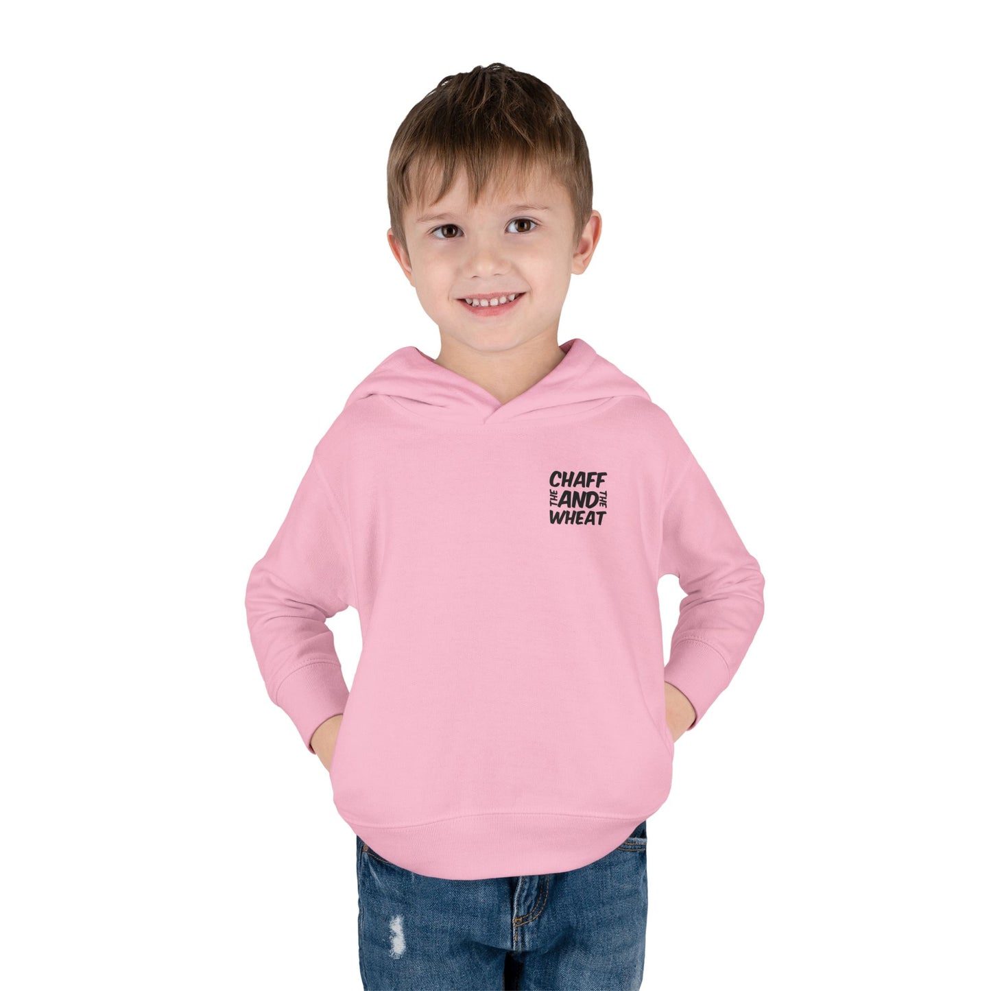 'I declare to you the gospel' - Back Text, Dark Lettered Edition - (7 Color Options) - Toddler Pullover Fleece Hoodie