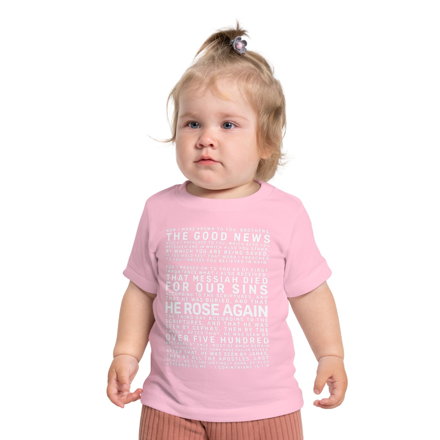 The Gospel - Infant (3M-24M) Short Sleeve Tee - Front Text, Light-Lettered Edition - (6 Colors)