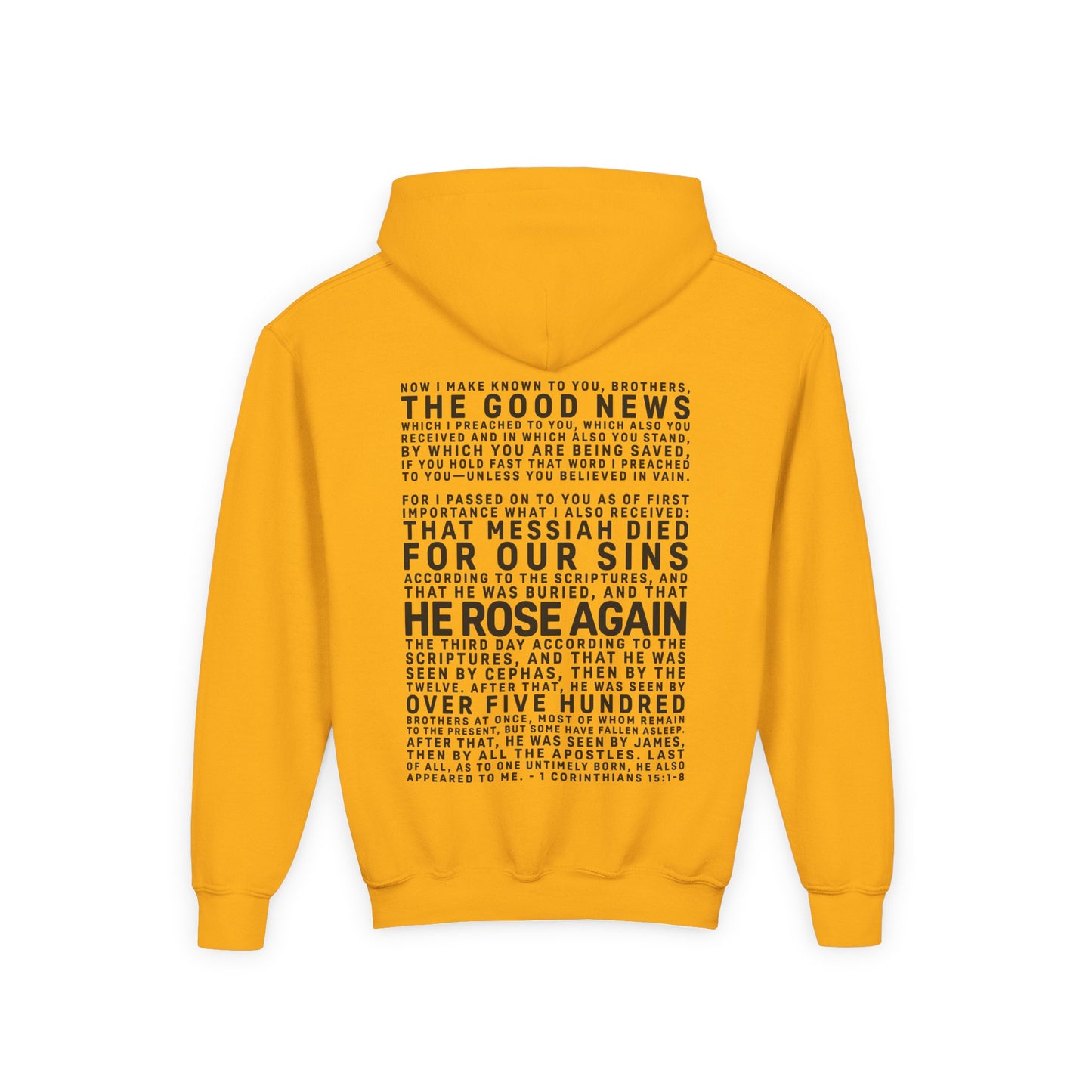 The Gospel - Youth Pullover Hoodie - Dark Lettered Edition - (12 Colors)