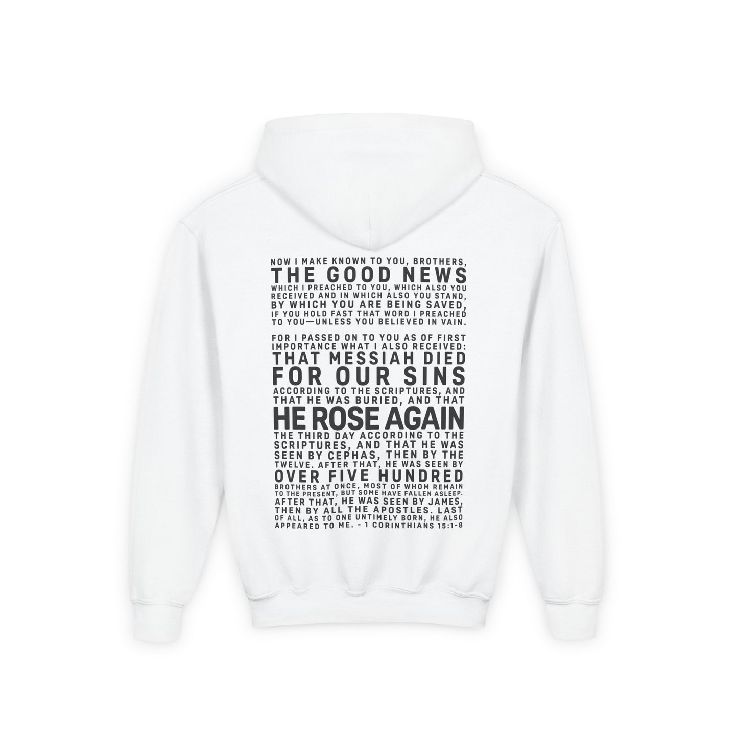 The Gospel - Youth Pullover Hoodie - Dark Lettered Edition - (12 Colors)