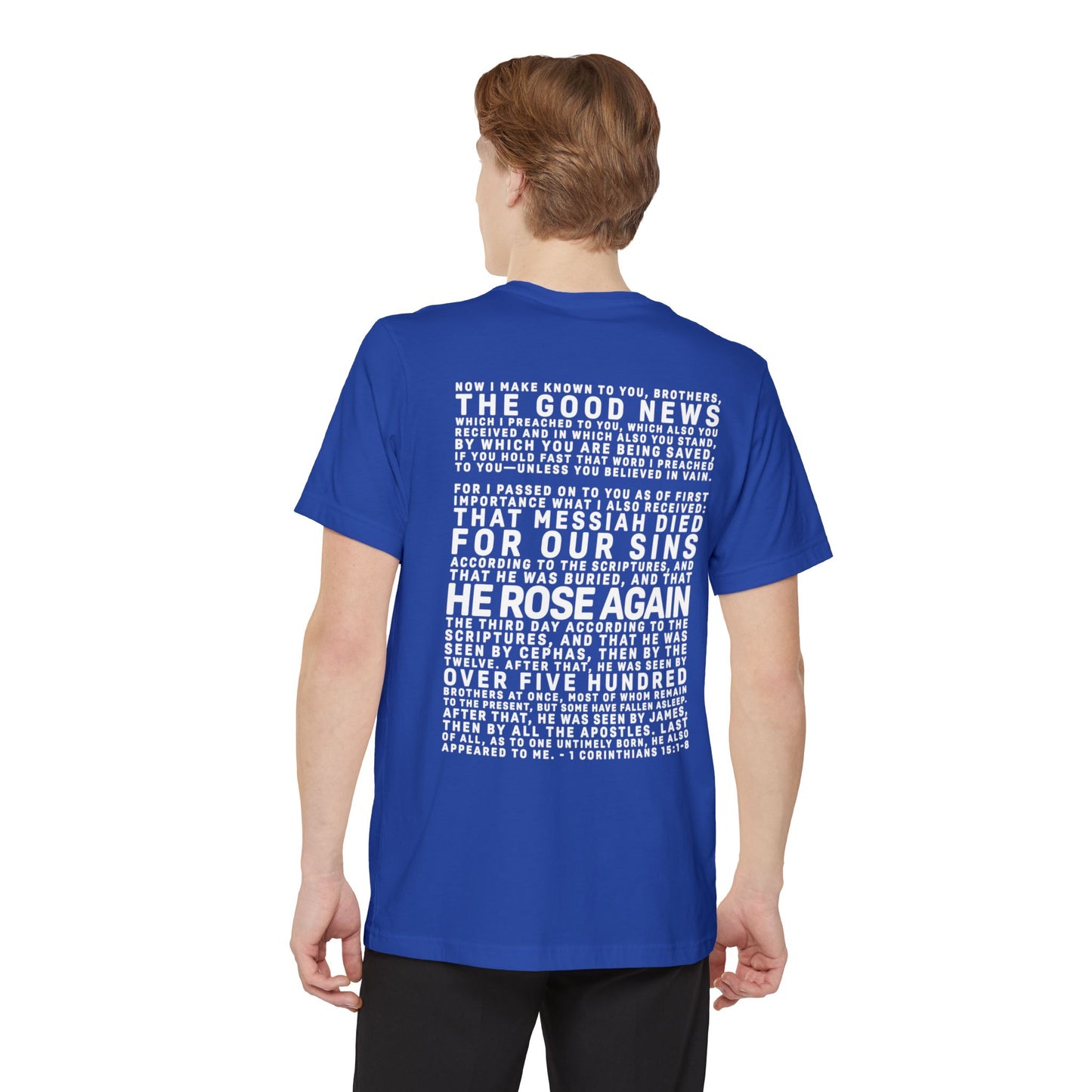 The Gospel - Adult Unisex Pocket Tee - Back Text, Light-Lettered Edition - (5 Colors)