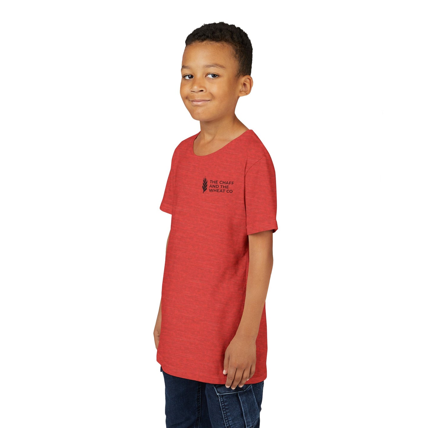 The Gospel - Youth Short Sleeve Tee - Back Text, Dark-Lettered Edition - (17 Colors)