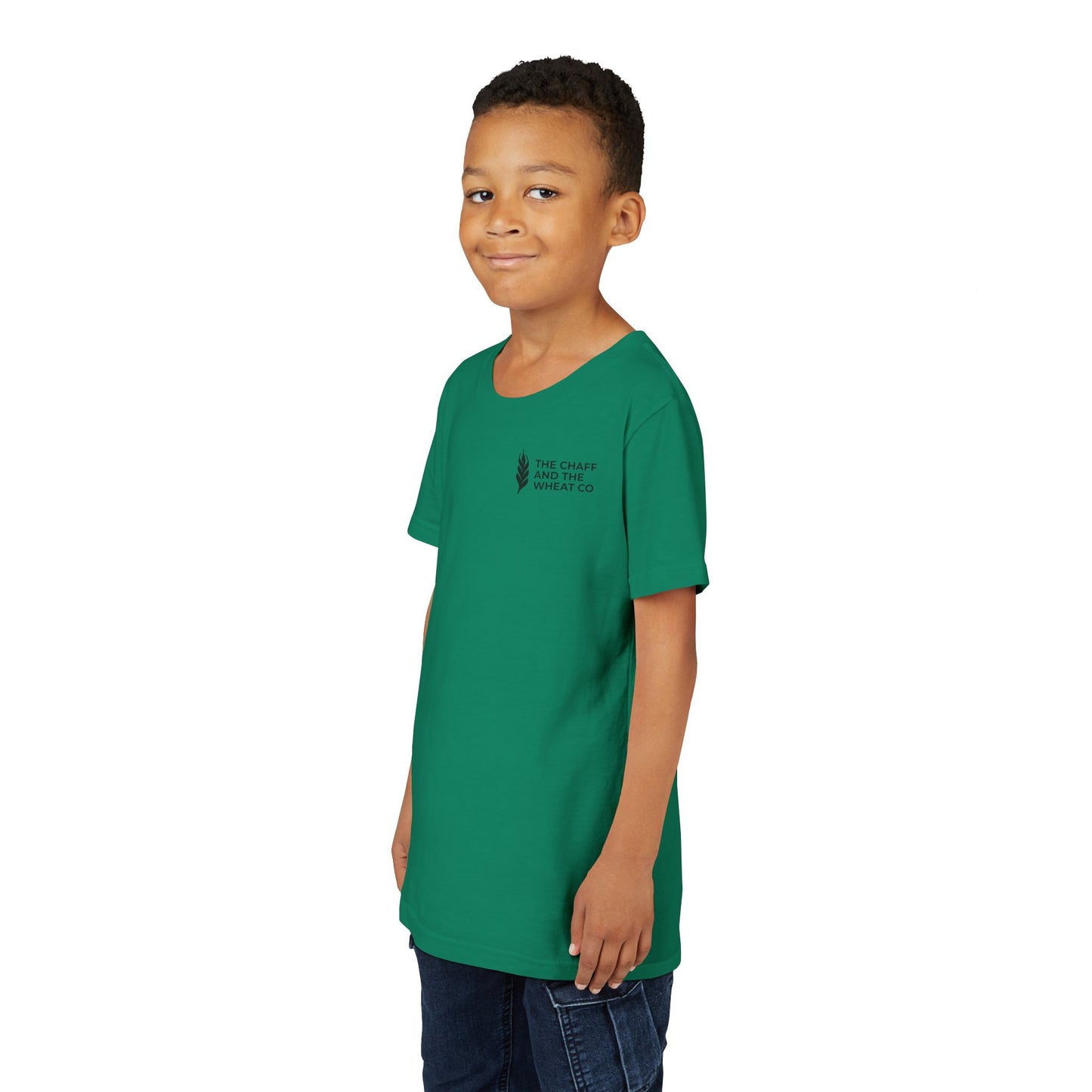 The Gospel - Youth Short Sleeve Tee - Back Text, Dark-Lettered Edition - (17 Colors)
