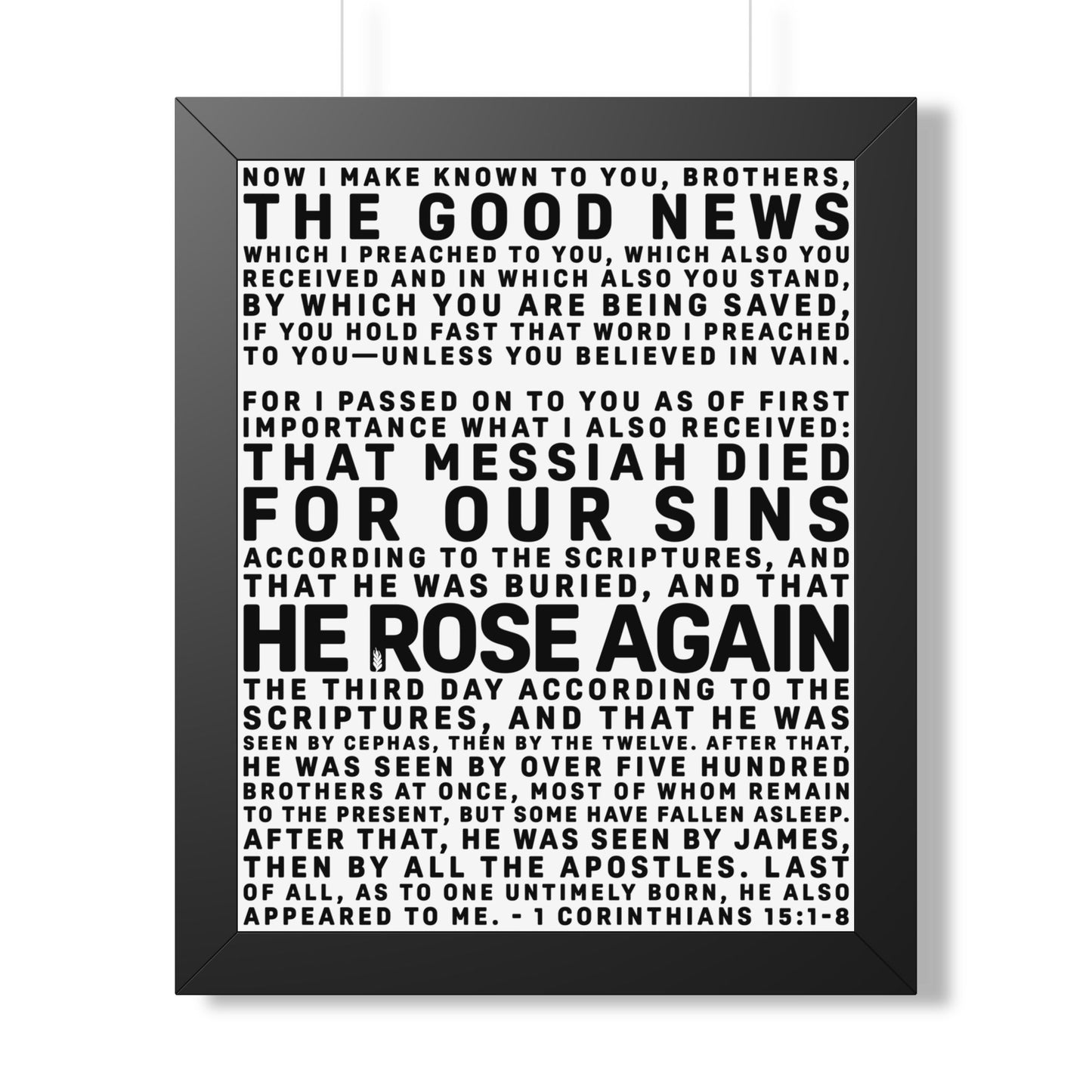 The Gospel - Framed Poster - (4 Sizes // 3 Frame Colors)