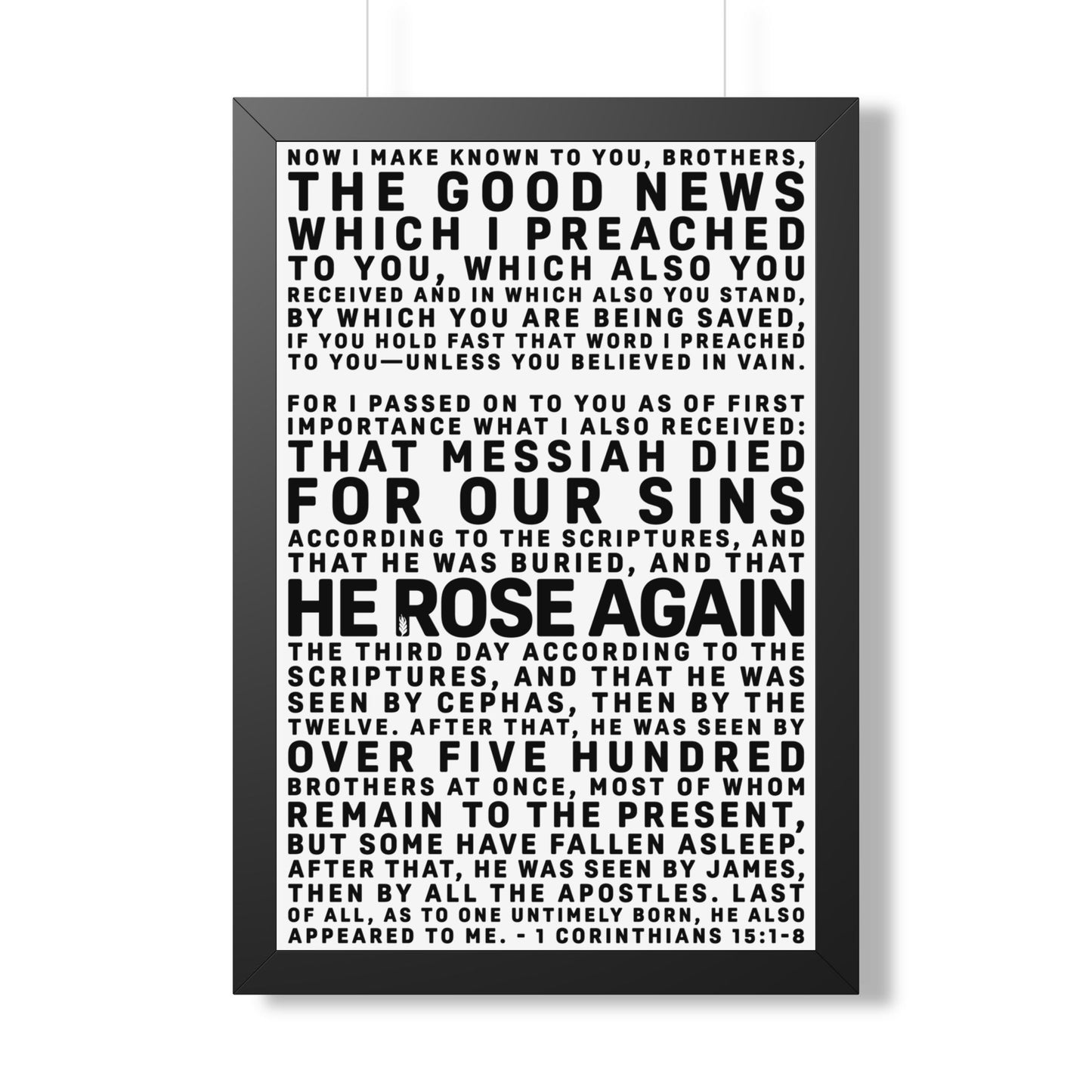The Gospel - Framed Poster - (4 Sizes // 3 Frame Colors)