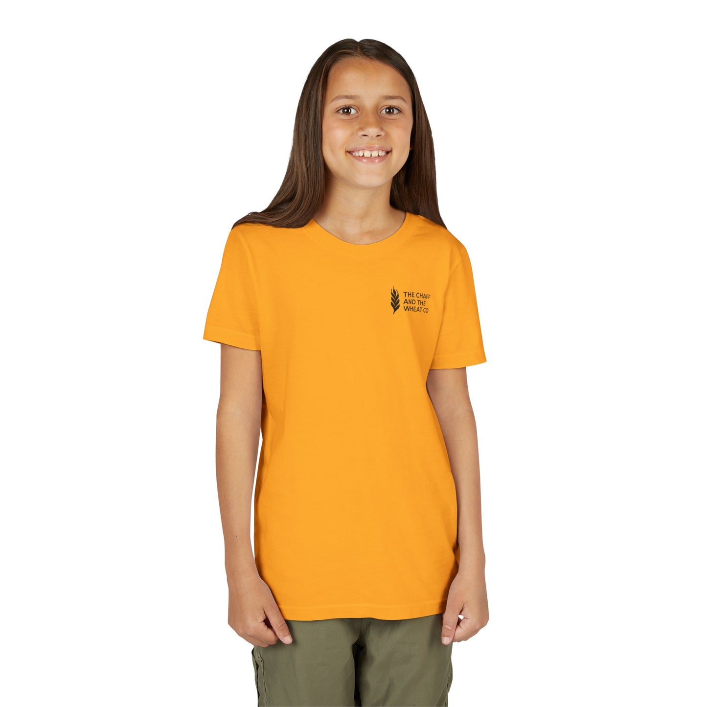 The Gospel - Youth Short Sleeve Tee - Back Text, Dark-Lettered Edition - (17 Colors)