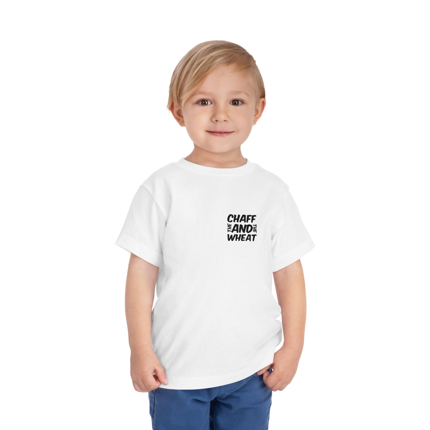 'I declare to you the gospel' - Back Text, Dark-Lettered Edition - (9 Color Options) - Toddler Short Sleeve Tee