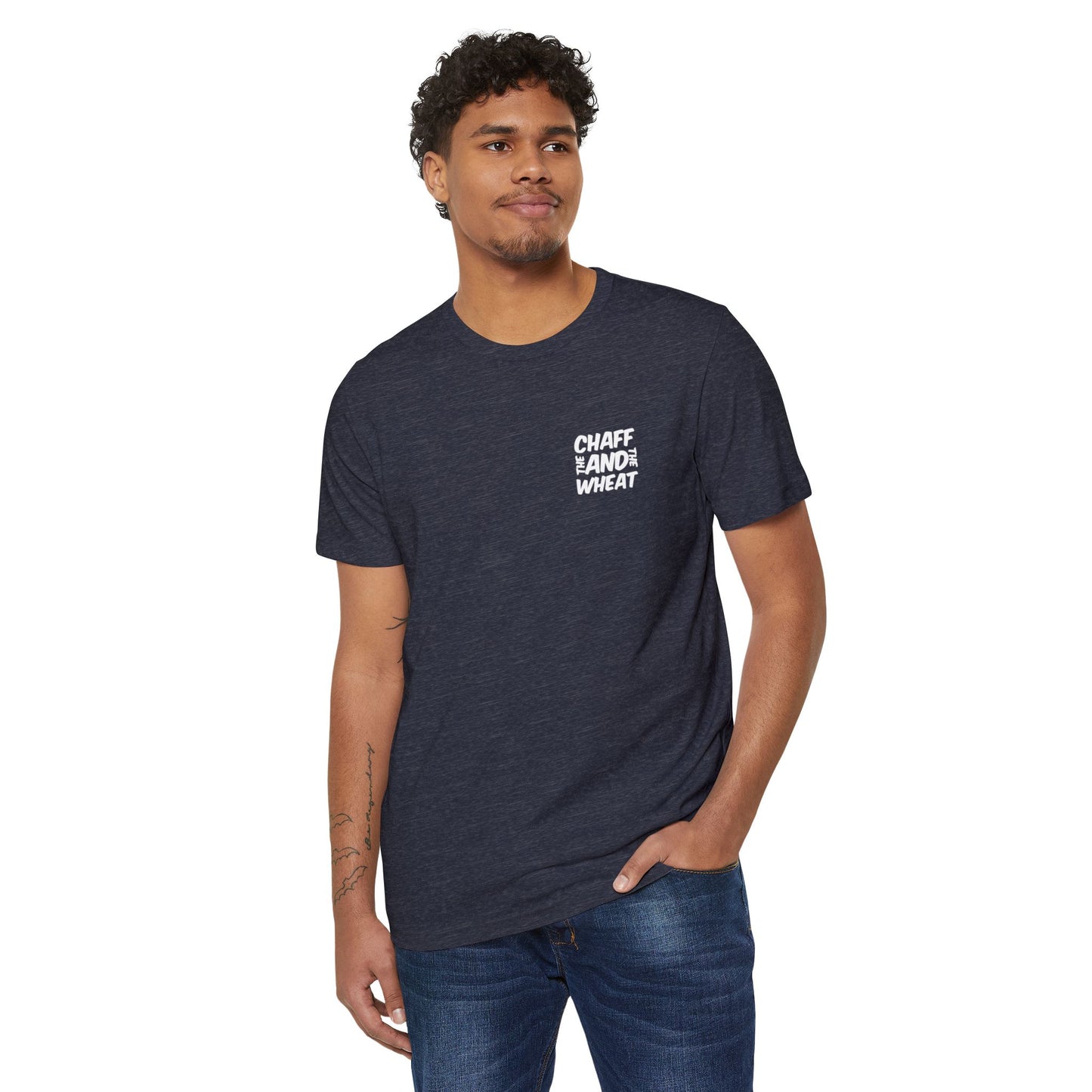 'I declare to you the gospel' - Back Text, Light-Lettered Edition - (5 Color Options) - Adult Unisex Recycled Organic T-Shirt