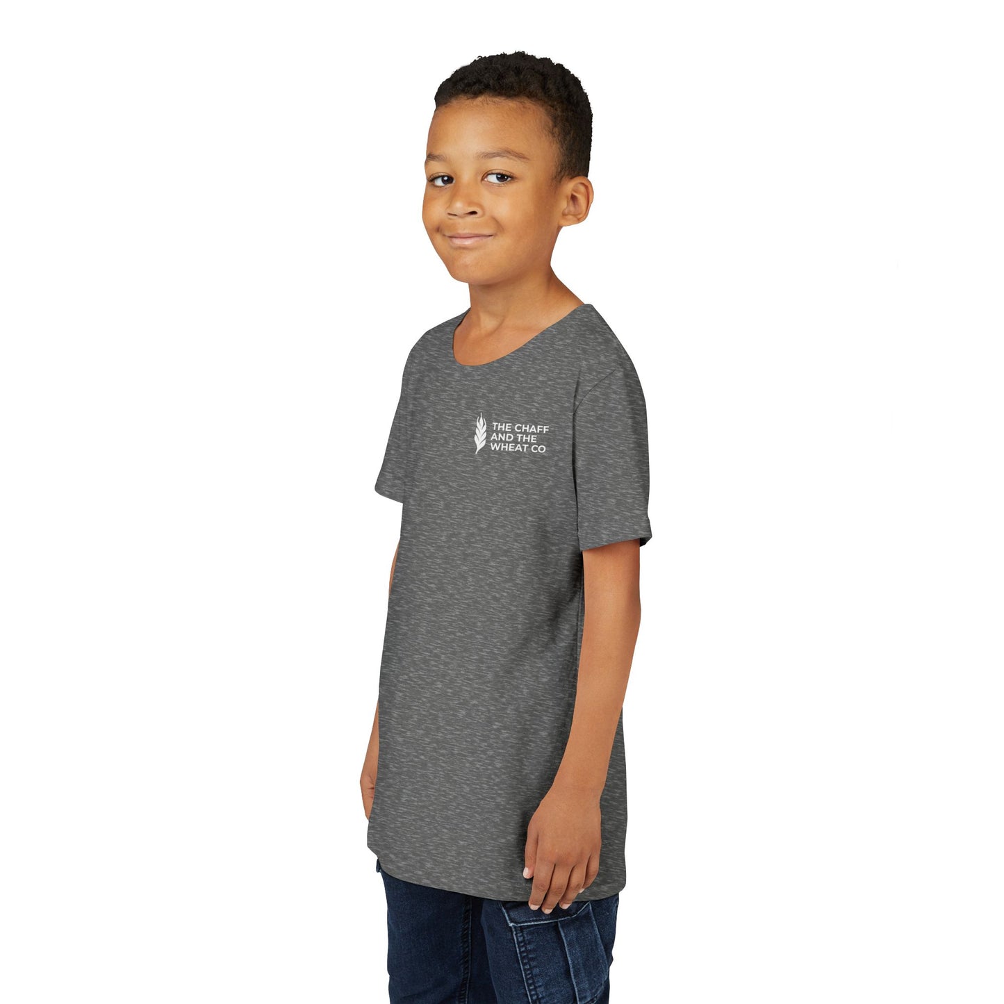 The Gospel - Youth Short Sleeve Tee - Back Text, Light-Lettered Edition - (22 Colors)