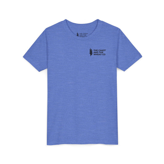 The Gospel - Youth Short Sleeve Tee - Back Text, Dark-Lettered Edition - (17 Colors)