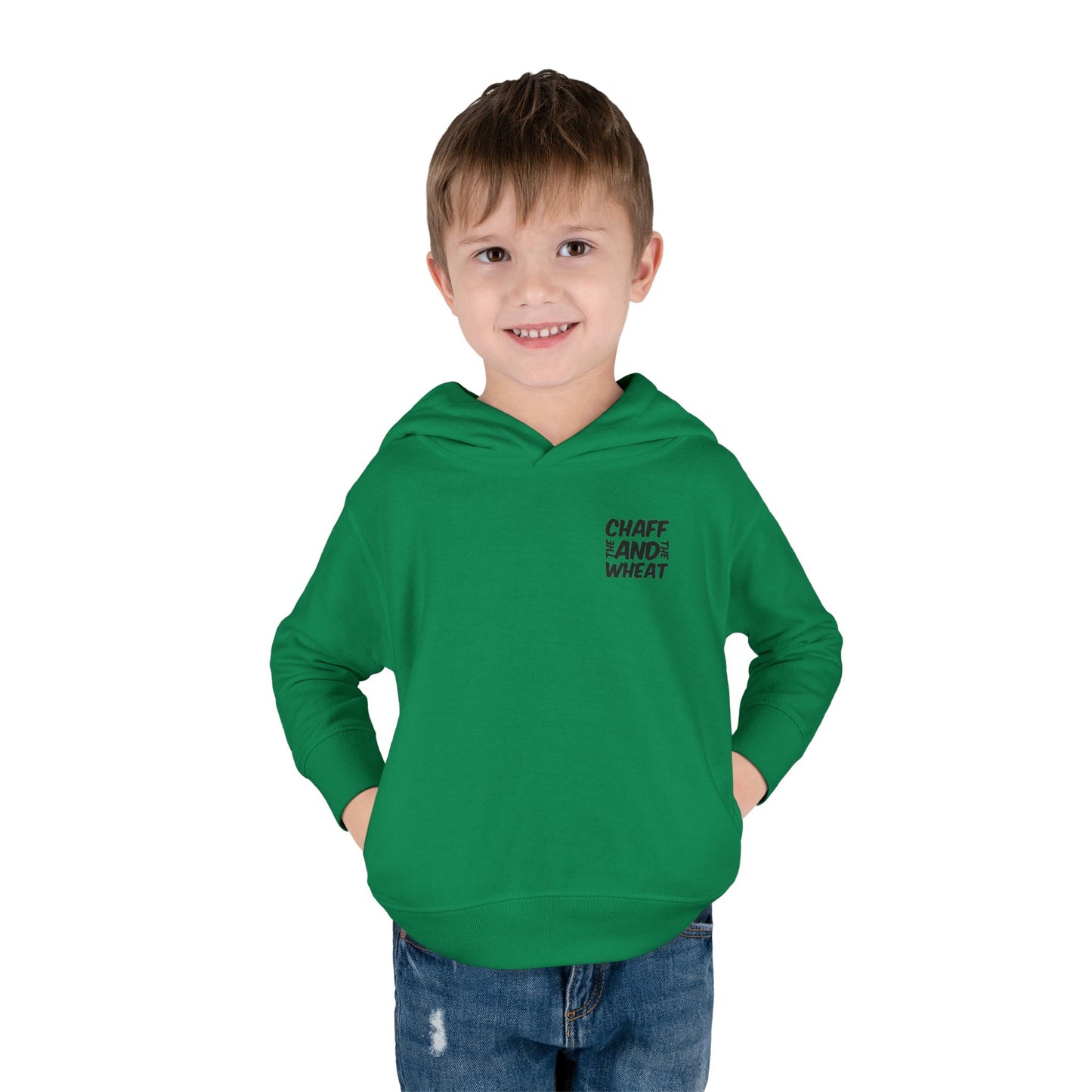 'I declare to you the gospel' - Back Text, Dark Lettered Edition - (7 Color Options) - Toddler Pullover Fleece Hoodie