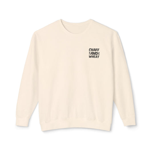 'I declare to you the gospel' - Back Text, Dark Lettered Edition - (7 Color Options) - Adult Unisex Lightweight Crewneck Sweatshirt